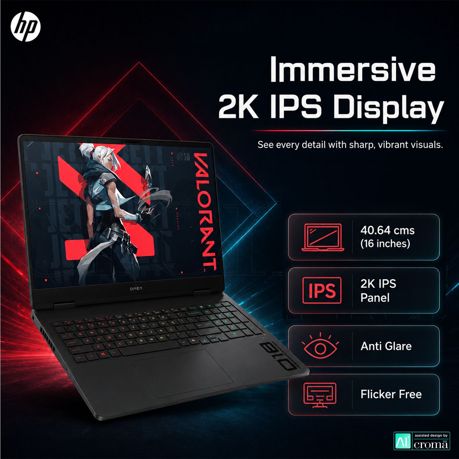 HP OMEN 16 Intel Core Ultra 7 Gaming Laptop (24GB, 1TB SSD, Windows 11 Home, 8GB Graphics, 16 inch 165 Hz 2K IPS Display, NVIDIA GeForce RTX 5060, MS Office Home 2024, Shadow Black, 2.43 KG)_4