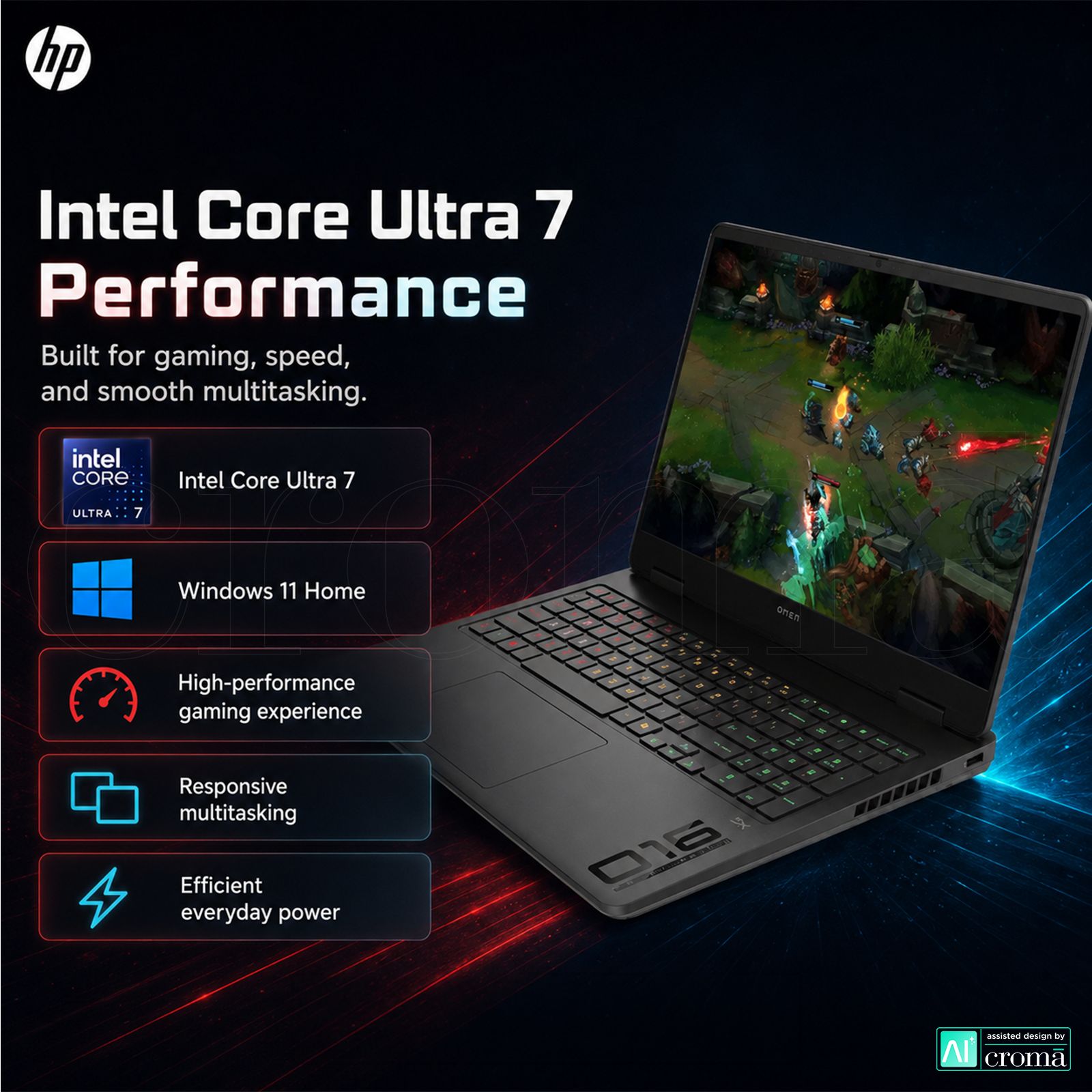 HP OMEN 16 Intel Core Ultra 7 Gaming Laptop (24GB, 1TB SSD, Windows 11 Home, 8GB Graphics, 16 inch 165 Hz 2K IPS Display, NVIDIA GeForce RTX 5060, MS Office Home 2024, Shadow Black, 2.43 KG)_5