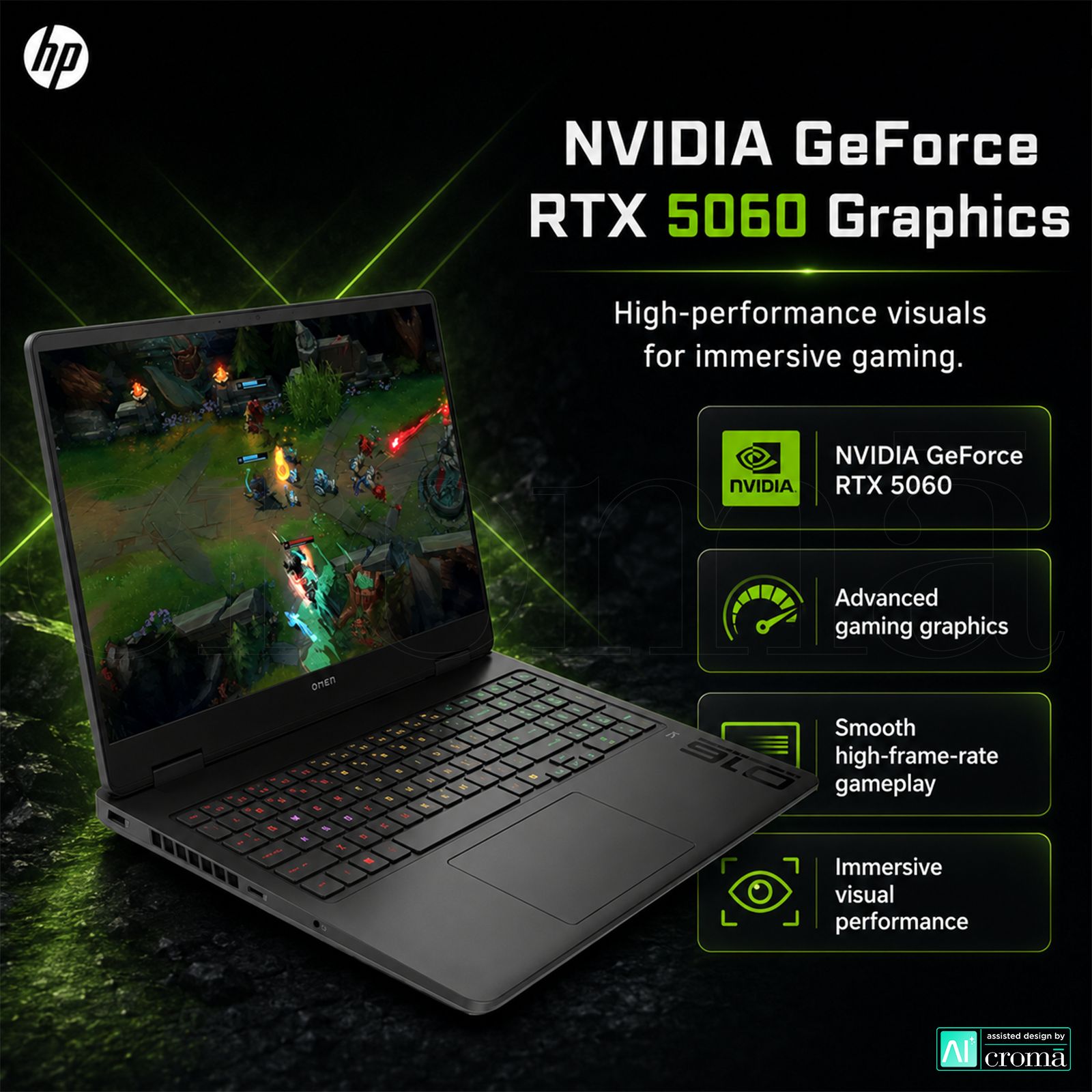 HP OMEN 16 Intel Core Ultra 7 Gaming Laptop (24GB, 1TB SSD, Windows 11 Home, 8GB Graphics, 16 inch 165 Hz 2K IPS Display, NVIDIA GeForce RTX 5060, MS Office Home 2024, Shadow Black, 2.43 KG)_6