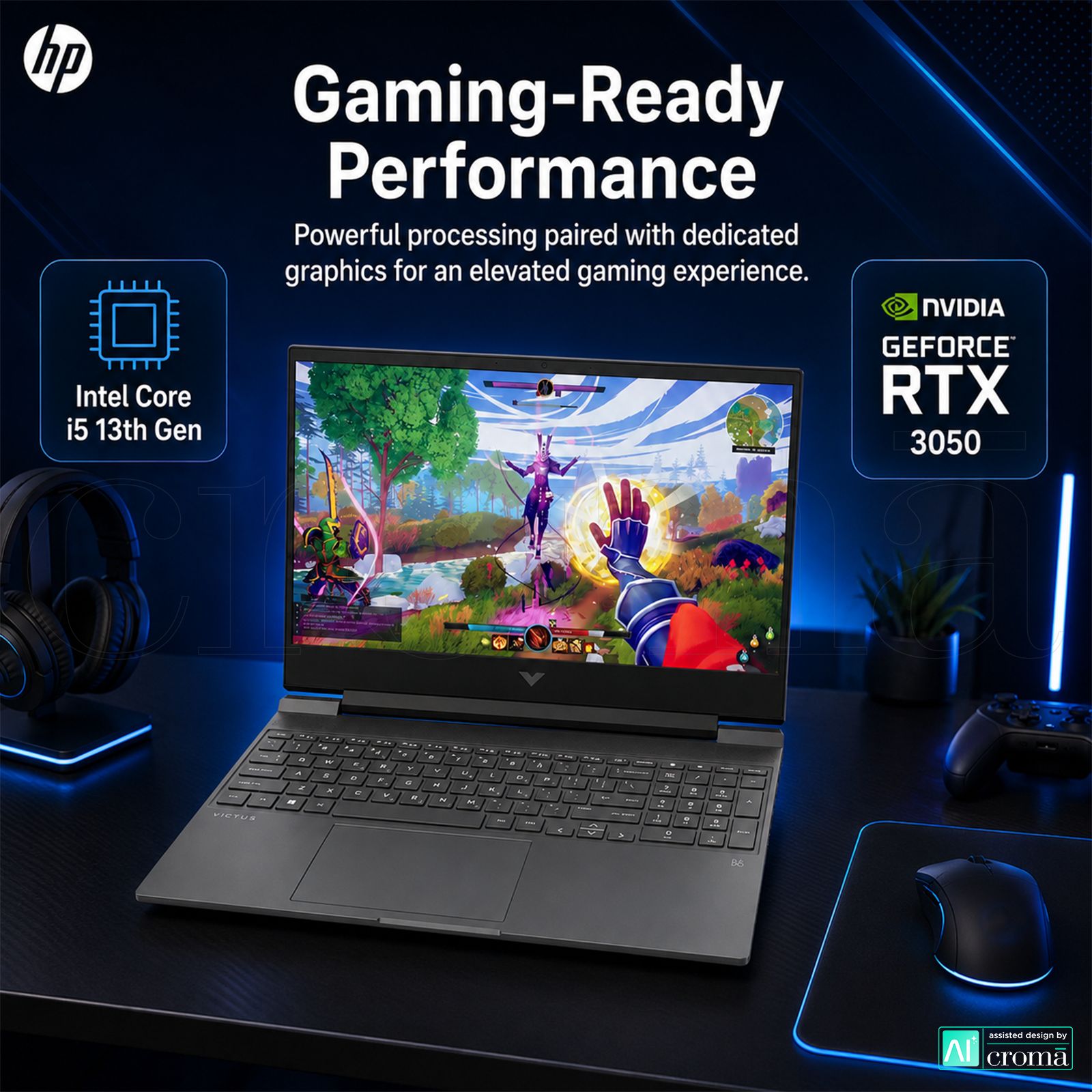 HP Victus 15-fa2197TX Intel Core i5 13th Gen Gaming Laptop (16GB, 512GB SSD, Windows 11 Home, 6GB Graphics, 15.6 inch 144 Hz Full HD Display, NVIDIA GeForce RTX 3050, Performance Blue, 2.29 KG) HP Victus 15-fa2197TX Intel Core i5 13th Gen Gaming Laptop (16GB, 512GB SSD, Windows 11 Home, 6GB Graphics, 15.6 inch 144 Hz Full HD Display, NVIDIA GeForce RTX 3050, Performance Blue, 2.29 KG)_5