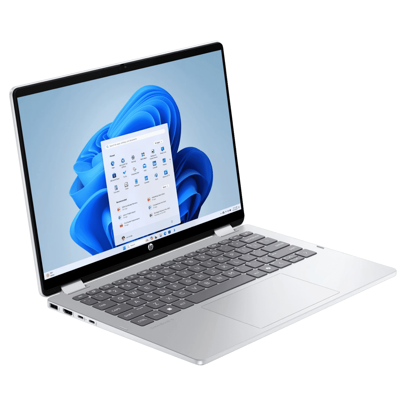 HP OmniBook 5 Flip Intel Core i5-1334U 13th Gen Touchscreen 2-in-1 Laptop (16GB RAM, 512GB SSD, Windows 11 Home, 14 inch 2K IPS Display, Microsoft Office Home 2024, Glacier Silver, 1.62 KG) HP OmniBook 5 Flip Intel Core i5-1334U 13th Gen Touchscreen 2-in-1 Laptop (16GB RAM, 512GB SSD, Windows 11 Home, 14 inch 2K IPS Display, Microsoft Office Home 2024, Glacier Silver, 1.62 KG)_7