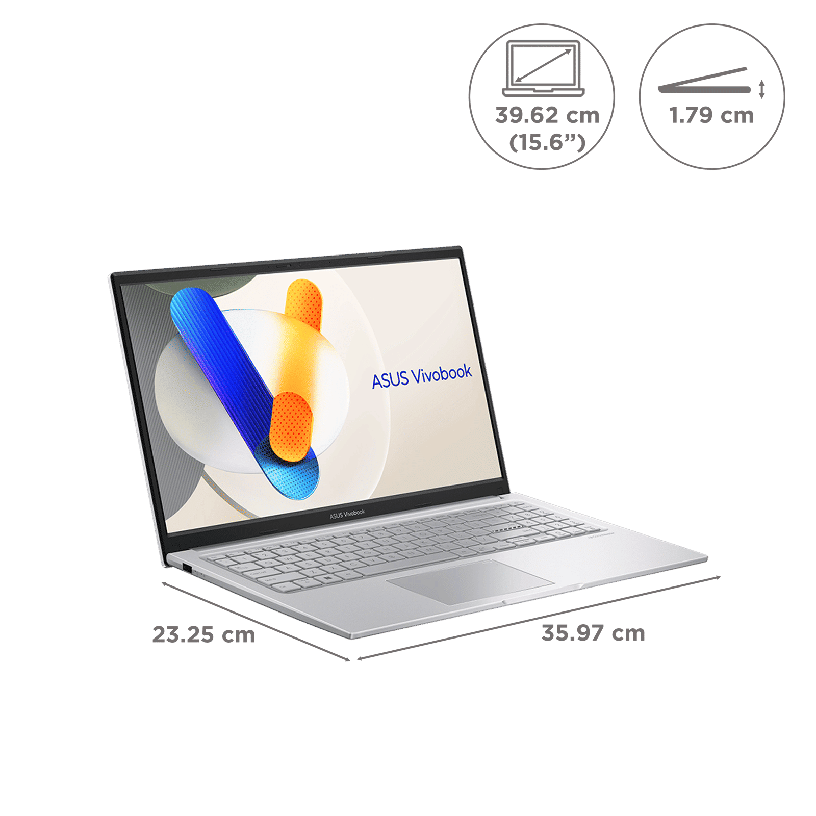ASUS Vivobook 15 X1504VAP-BQ541WS Intel Core 5 Thin & Light Laptop (16GB RAM, 512GB SSD ROM, Windows 11 Home, 15.6 inch Full HD IPS Display, MS Office Home 2024, Cool Silver, 1.70 KG)_2