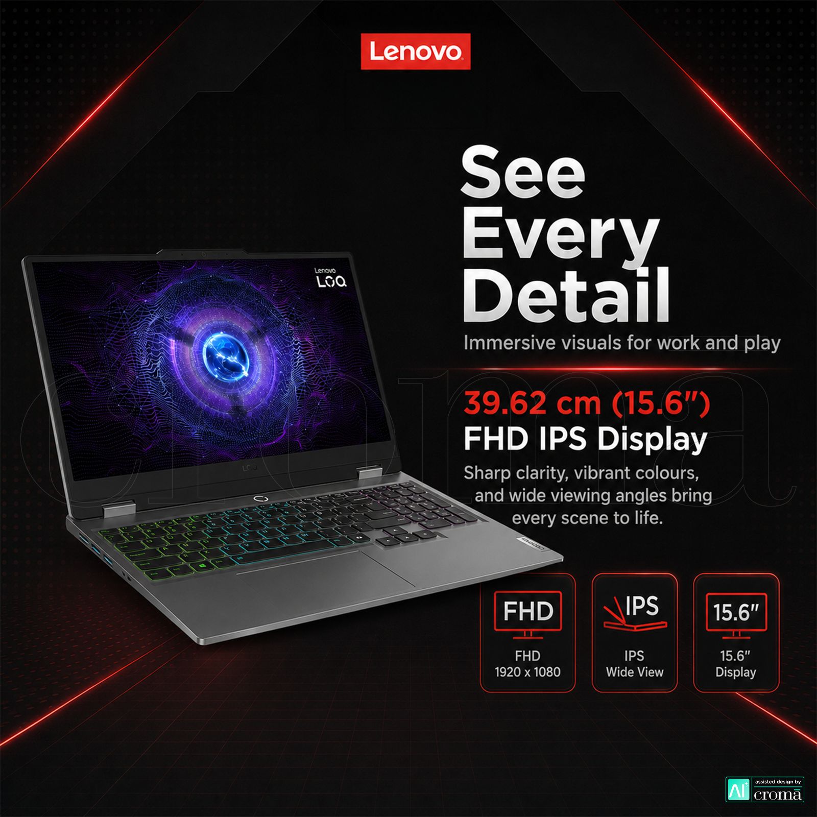 Lenovo LOQ 15IRX9 Intel Core i5 13th Gen Gaming Laptop (16GB, 512GB SSD, Windows 11 Home, 6 GB Graphics, 15.6 Inch 144 Hz Full HD IPS Display, NVIDIA GeForce RTX 4050, Luna Grey, 2.38 KG) Lenovo LOQ 15IRX9 Intel Core i5 13th Gen Gaming Laptop (16GB, 512GB SSD, Windows 11 Home, 6 GB Graphics, 15.6 Inch 144 Hz Full HD IPS Display, NVIDIA GeForce RTX 4050, Luna Grey, 2.38 KG)_3