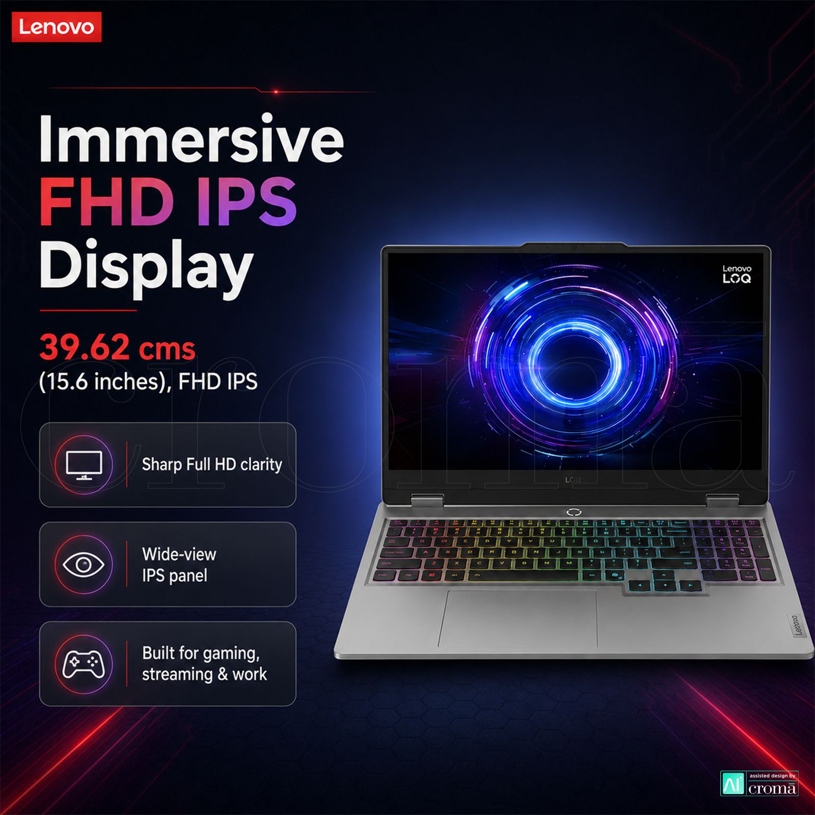 Lenovo LOQ 15IRX10 Intel Core i7 14th Gen Gaming Laptop (32GB, 1TB SSD, Windows 11 Home, 8 GB Graphics, 15.6 Inch 144 Hz Full HD IPS Display, NVIDIA GeForce RTX 5060, Luna Grey, 2.4 KG) Lenovo LOQ 15IRX10 Intel Core i7 14th Gen Gaming Laptop (32GB, 1TB SSD, Windows 11 Home, 8 GB Graphics, 15.6 Inch 144 Hz Full HD IPS Display, NVIDIA GeForce RTX 5060, Luna Grey, 2.4 KG)_3
