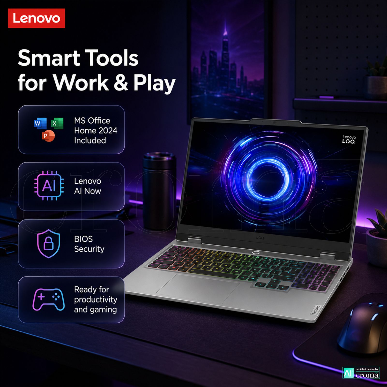 Lenovo LOQ 15IRX10 Intel Core i7 14th Gen Gaming Laptop (16GB, 1TB SSD, Windows 11 Home, 8GB Graphics, 15.6 Inch 144 Hz Full HD IPS Display, NVIDIA GeForce RTX 5060, MS Office Home 2024, Luna Grey, 2.4 KG) Lenovo LOQ 15IRX10 Intel Core i7 14th Gen Gaming Laptop (16GB, 1TB SSD, Windows 11 Home, 8GB Graphics, 15.6 Inch 144 Hz Full HD IPS Display, NVIDIA GeForce RTX 5060, MS Office Home 2024, Luna Grey, 2.4 KG)_7