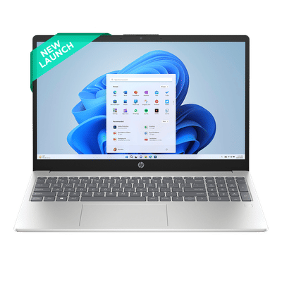 HP 15-HR0009TU Intel Core 5 120U 13th Gen
                      Laptop (16GB, 512GB SSD, Windows 11 Home, 15.6
                      inch Full HD Display, MS Office Home 2024, Natural
                      Silver, 1.59 KG)