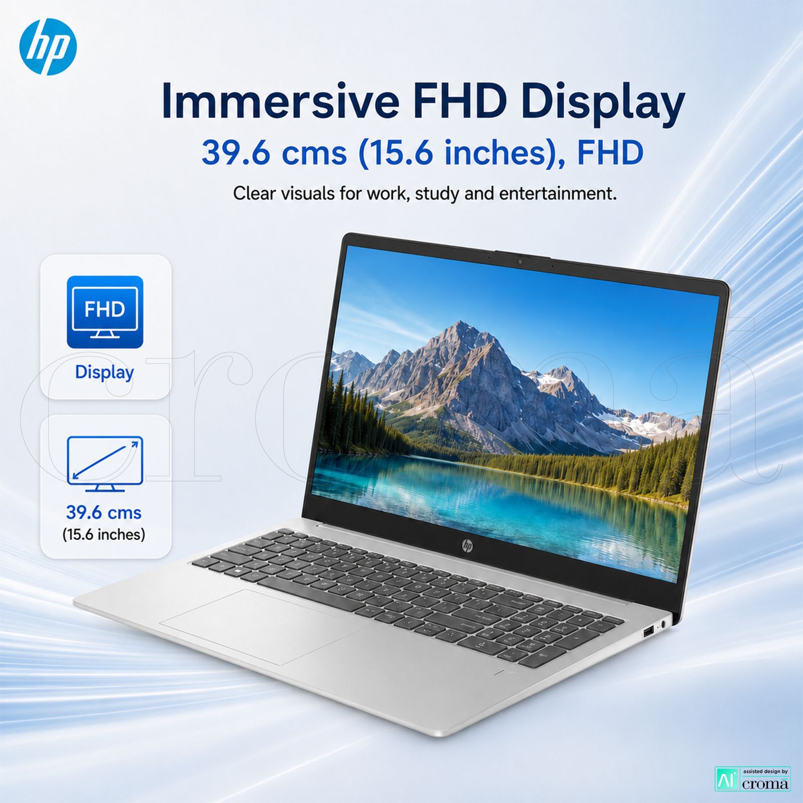 HP 15-HR0009TU Intel Core 5 120U 13th Gen Laptop (16GB, 512GB SSD, Windows 11 Home, 15.6 inch Full HD Display, MS Office Home 2024, Natural Silver, 1.59 KG)_3