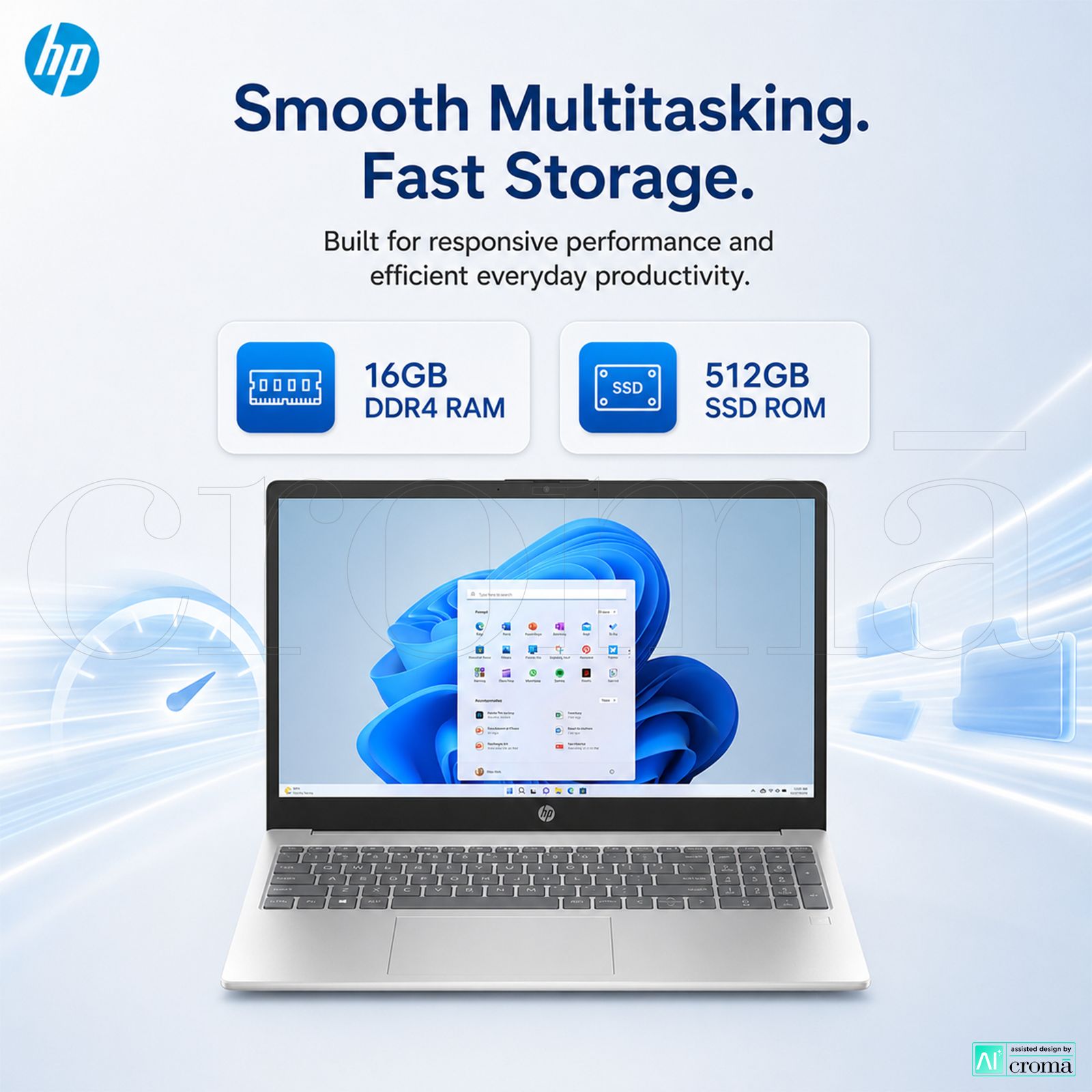 HP 15-HR0009TU Intel Core 5 120U 13th Gen Laptop (16GB, 512GB SSD, Windows 11 Home, 15.6 inch Full HD Display, MS Office Home 2024, Natural Silver, 1.59 KG)_5