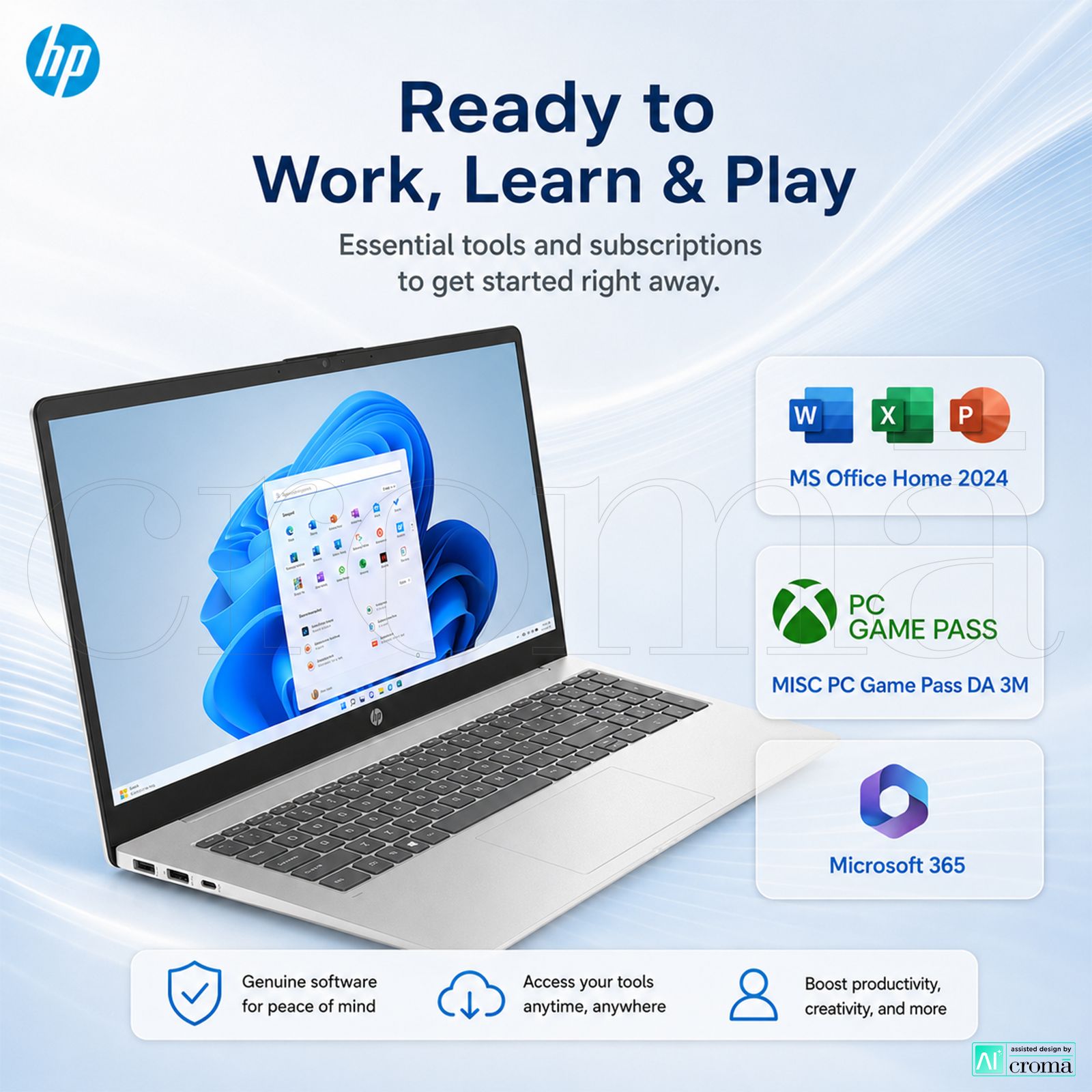 HP 15-HR0009TU Intel Core 5 120U 13th Gen Laptop (16GB, 512GB SSD, Windows 11 Home, 15.6 inch Full HD Display, MS Office Home 2024, Natural Silver, 1.59 KG)_6