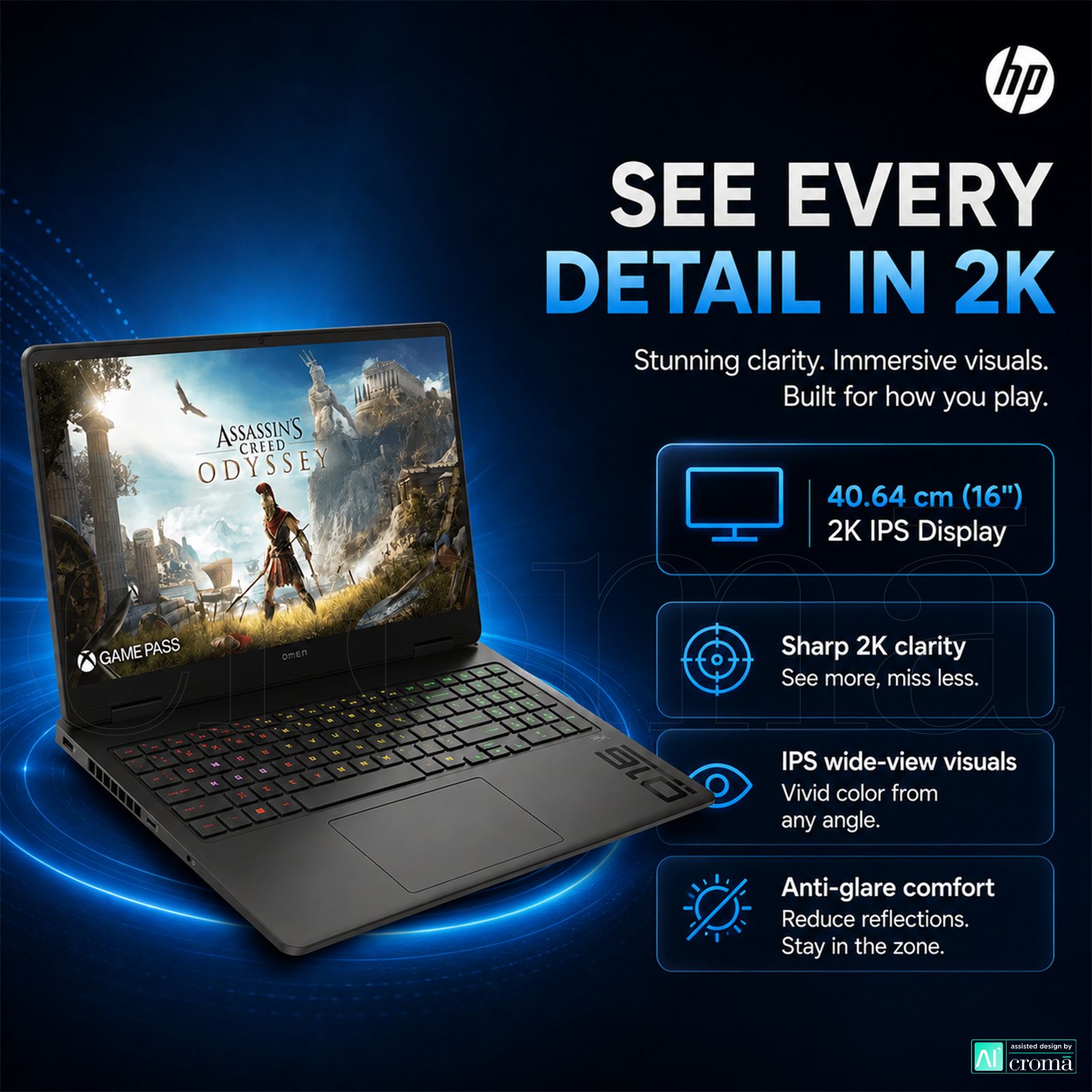 HP OMEN 16-an0015TX Intel Core Ultra 7 Gaming Laptop (24GB, 1TB SSD, Windows 11 Home, 8GB Graphics, 16 inch 165 Hz 2K IPS Display, NVIDIA GeForce RTX 5060, MS Office Home 2024, Shadow Black, 2.42 KG) HP OMEN 16-an0015TX Intel Core Ultra 7 Gaming Laptop (24GB, 1TB SSD, Windows 11 Home, 8GB Graphics, 16 inch 165 Hz 2K IPS Display, NVIDIA GeForce RTX 5060, MS Office Home 2024, Shadow Black, 2.42 KG)_3