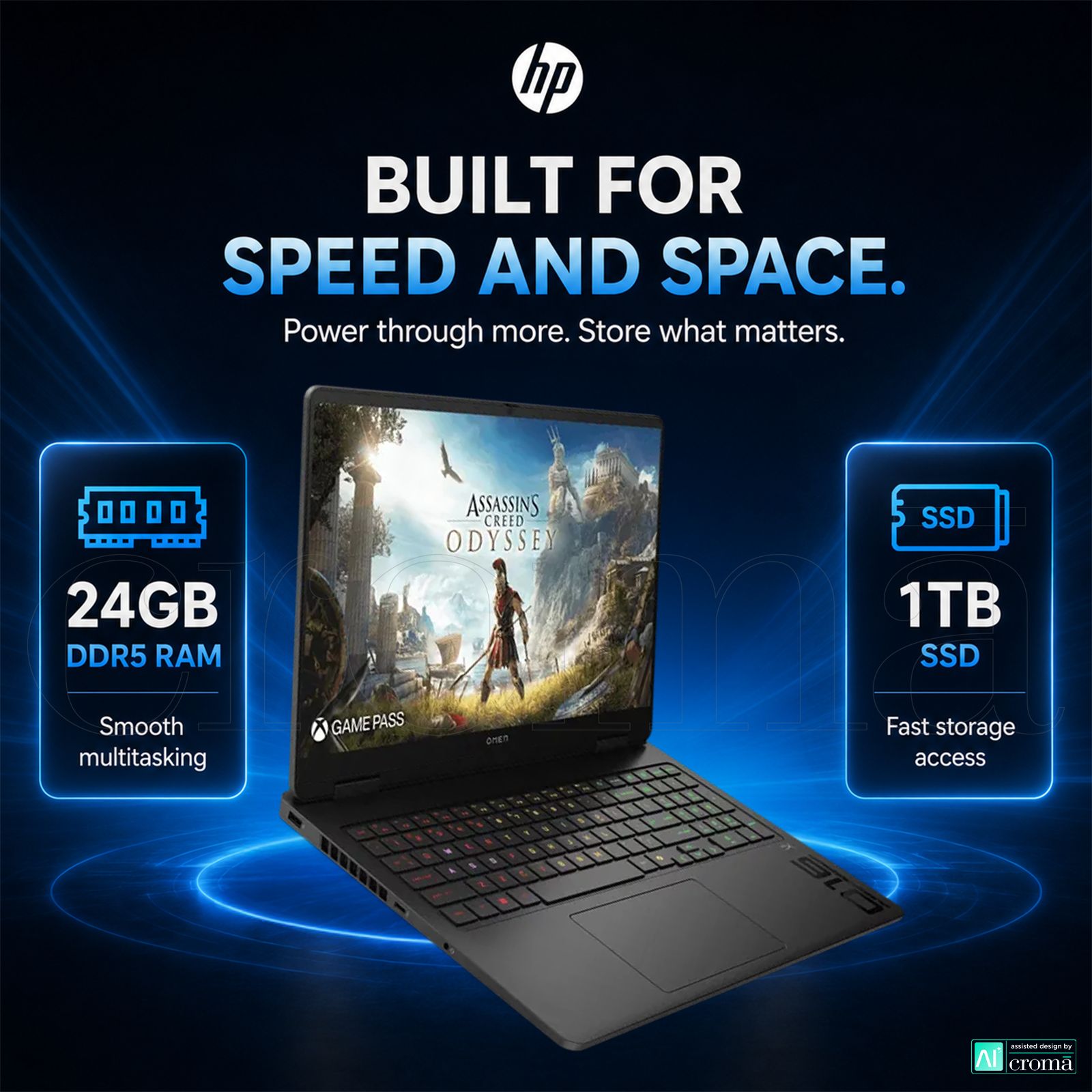 HP OMEN 16-an0015TX Intel Core Ultra 7 Gaming Laptop (24GB, 1TB SSD, Windows 11 Home, 8GB Graphics, 16 inch 165 Hz 2K IPS Display, NVIDIA GeForce RTX 5060, MS Office Home 2024, Shadow Black, 2.42 KG) HP OMEN 16-an0015TX Intel Core Ultra 7 Gaming Laptop (24GB, 1TB SSD, Windows 11 Home, 8GB Graphics, 16 inch 165 Hz 2K IPS Display, NVIDIA GeForce RTX 5060, MS Office Home 2024, Shadow Black, 2.42 KG)_4