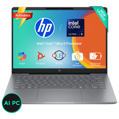 HP OmniBook 7 Intel Core Ultra 5 Laptop
                      (16GB, 512GB SSD, Windows 11, 14 inch 2K OLED
                      Display, MS Office 2024, Meteor Silver, 1.41 KG)