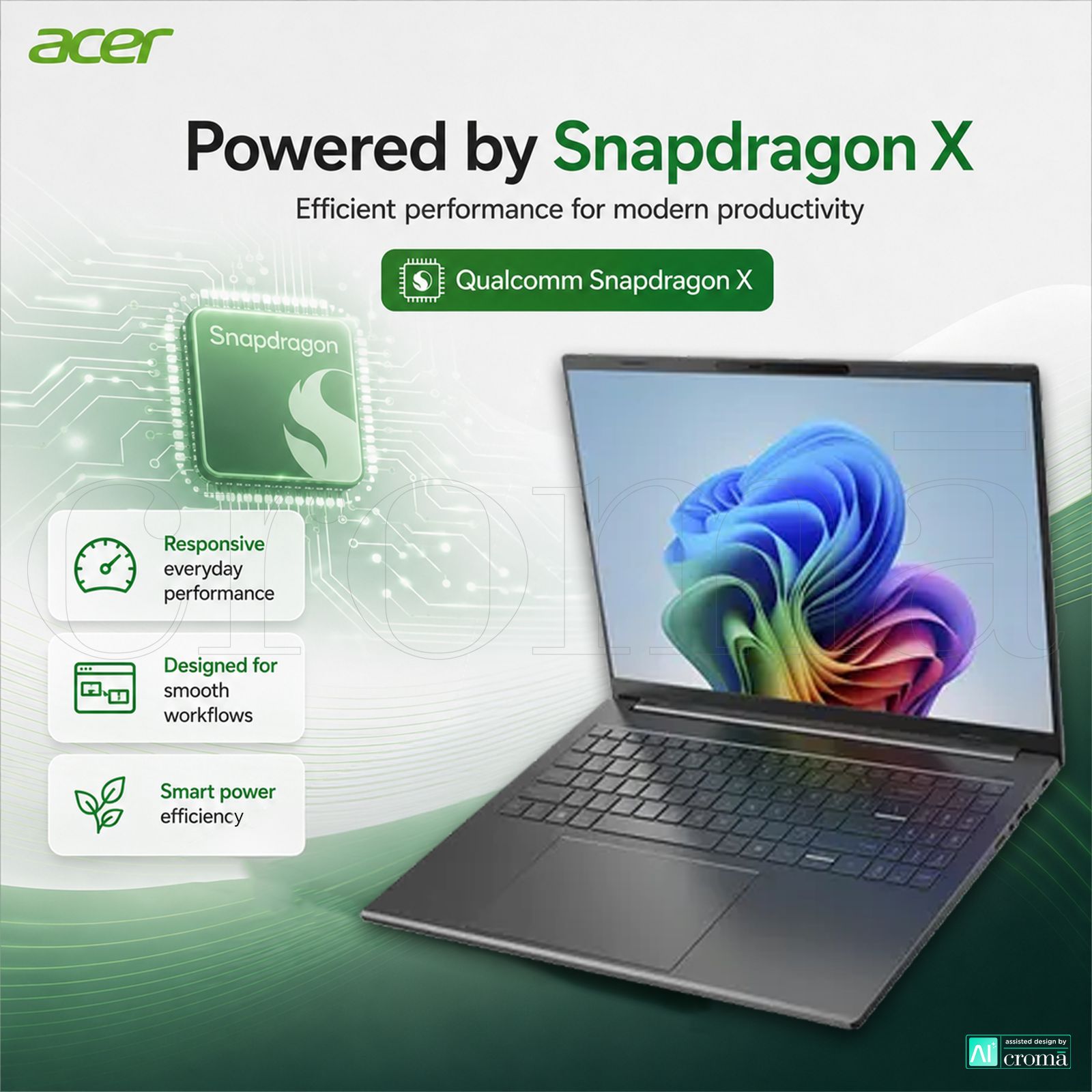 acer A16-11M Qualcomm Snapdragon X Laptop (16GB, 512GB SSD, Windows 11, 16 inch WUXGA Display, MS Office, Steel Grey, 1.7 KG) acer A16-11M Qualcomm Snapdragon X Laptop (16GB, 512GB SSD, Windows 11, 16 inch WUXGA Display, MS Office, Steel Grey, 1.7 KG)_5
