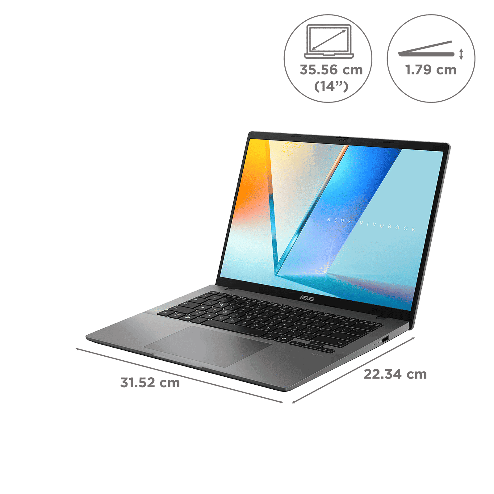 ASUS Vivobook S14 S3407VA-LY080WS Intel Core 5 13th Gen Thin & Light Laptop (16GB, 512GB SSD, Windows 11 Home, 14 inch WUXGA IPS Display, MS Office Home 2024, Matte Gray, 1.4 KG) ASUS Vivobook S14 S3407VA-LY080WS Intel Core 5 13th Gen Thin & Light Laptop (16GB, 512GB SSD, Windows 11 Home, 14 inch WUXGA IPS Display, MS Office Home 2024, Matte Gray, 1.4 KG)_2