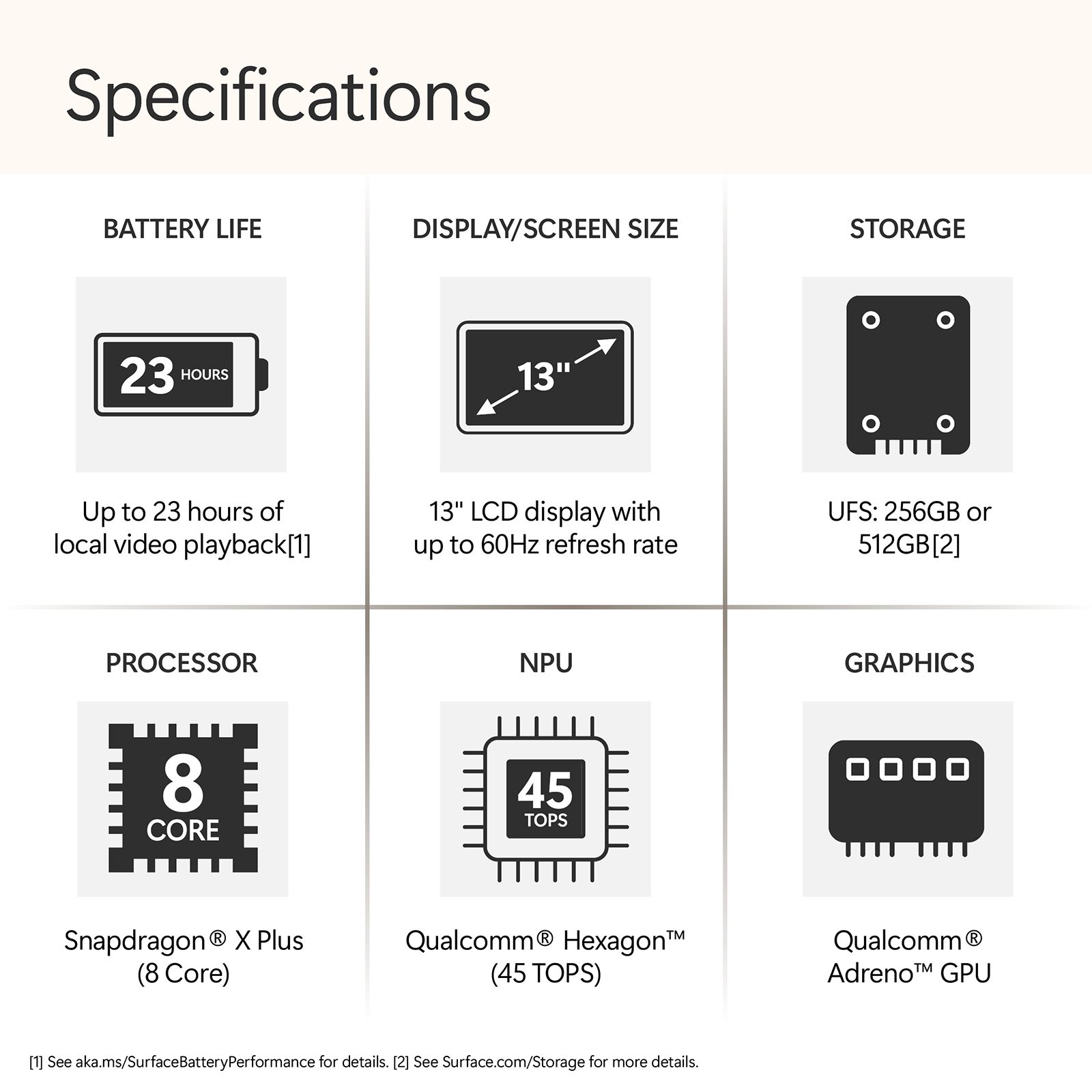 Microsoft Surface Qualcomm Snapdragon X Plus Touchscreen Ultra Thin Laptop (16GB, 512GB SSD, Windows 11 Home, 13 inch PixelSense LCD Display, Microsoft 365 for 6 Months, Platinum, 1.22 KG)_4
