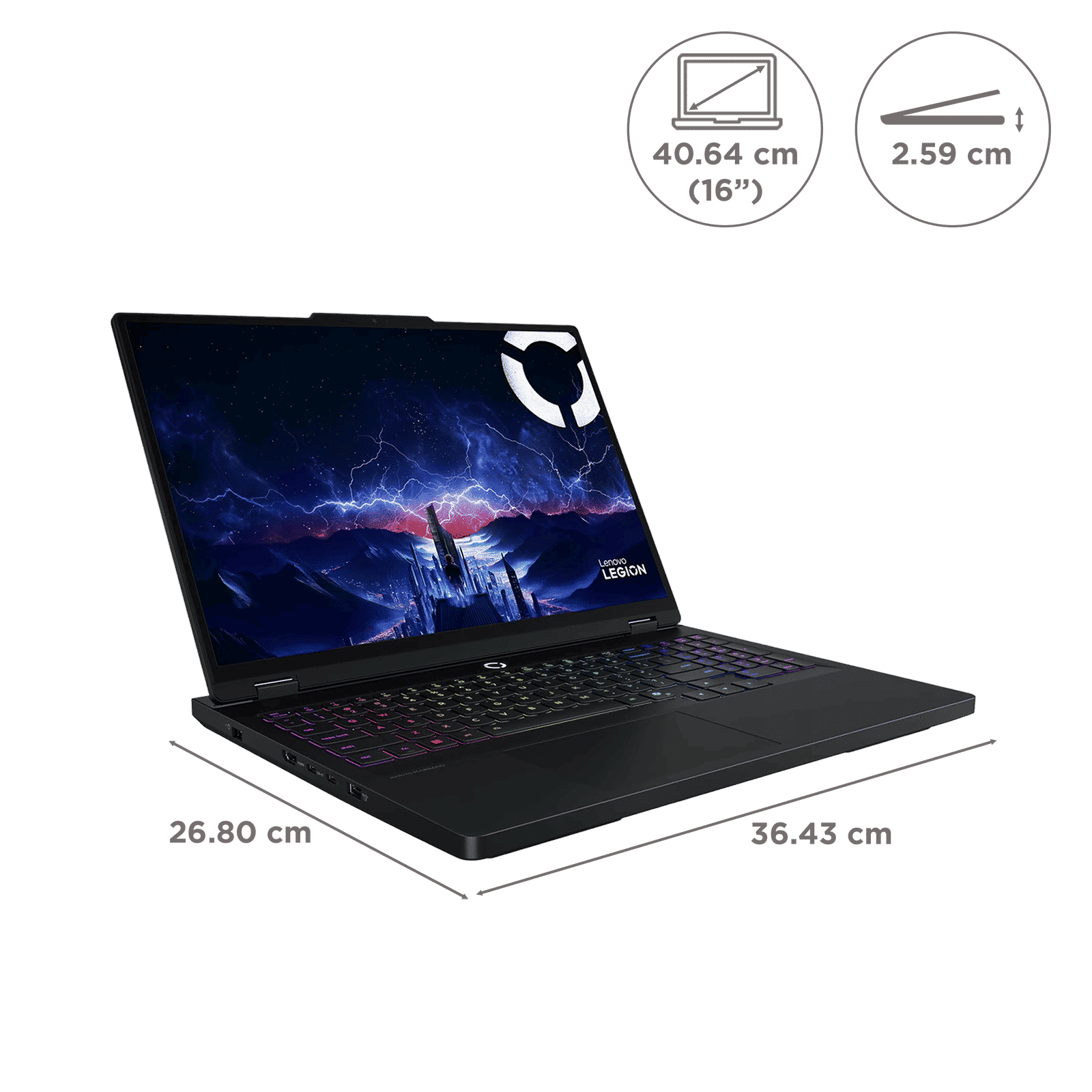 Lenovo Legion Pro 5 16IAX10 Intel Core Ultra 7 Gaming Laptop (32GB, 1TB SSD, Windows 11 Home, 8GB Graphics, 16 Inch 165 Hz WQXGA OLED Display, NVIDIA GeForce RTX 5060, MS Office Home 2024, Eclipse Black, 2.43 KG)_3