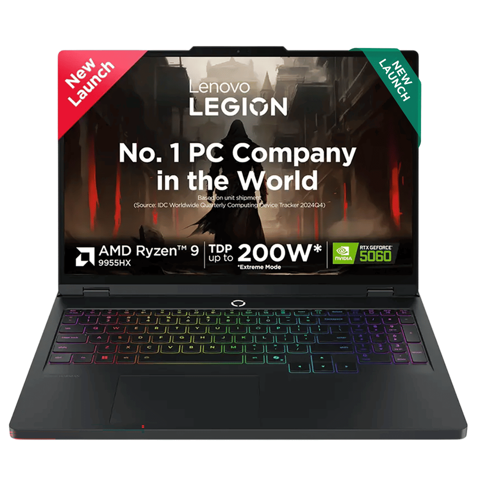 Lenovo Legion Pro 5 16AFR10 AMD Ryzen 9 Gaming Laptop (32GB, 1TB SSD, Windows 11 Home, 8GB Graphics, 16 Inch 165 Hz WQXGA OLED Display, NVIDIA GeForce RTX 5060, MS Office Home 2024, Eclipse Black, 2.3 KG)_1