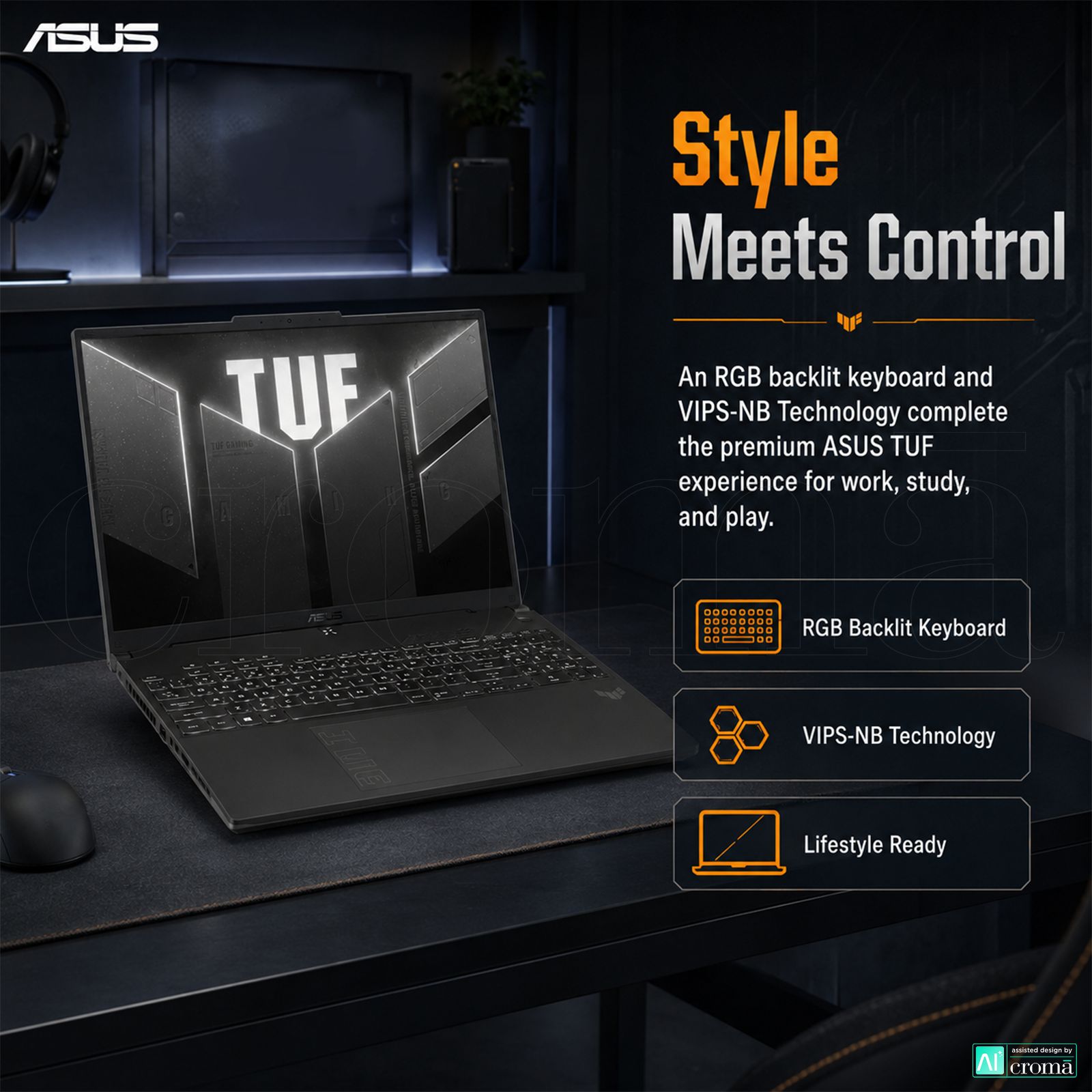 ASUS TUF A16 AMD Ryzen 7 7445HS Gaming Laptop (16GB, 512GB SSD, Windows 11 Home, 6GB Graphics, 16 inch 144 Hz Full HD Plus WUXGA Display, NVIDIA GeForce RTX 4050, MS Office 2024, Mecha Gray, 2.2 KG) ASUS TUF A16 AMD Ryzen 7 7445HS Gaming Laptop (16GB, 512GB SSD, Windows 11 Home, 6GB Graphics, 16 inch 144 Hz Full HD Plus WUXGA Display, NVIDIA GeForce RTX 4050, MS Office 2024, Mecha Gray, 2.2 KG)_7