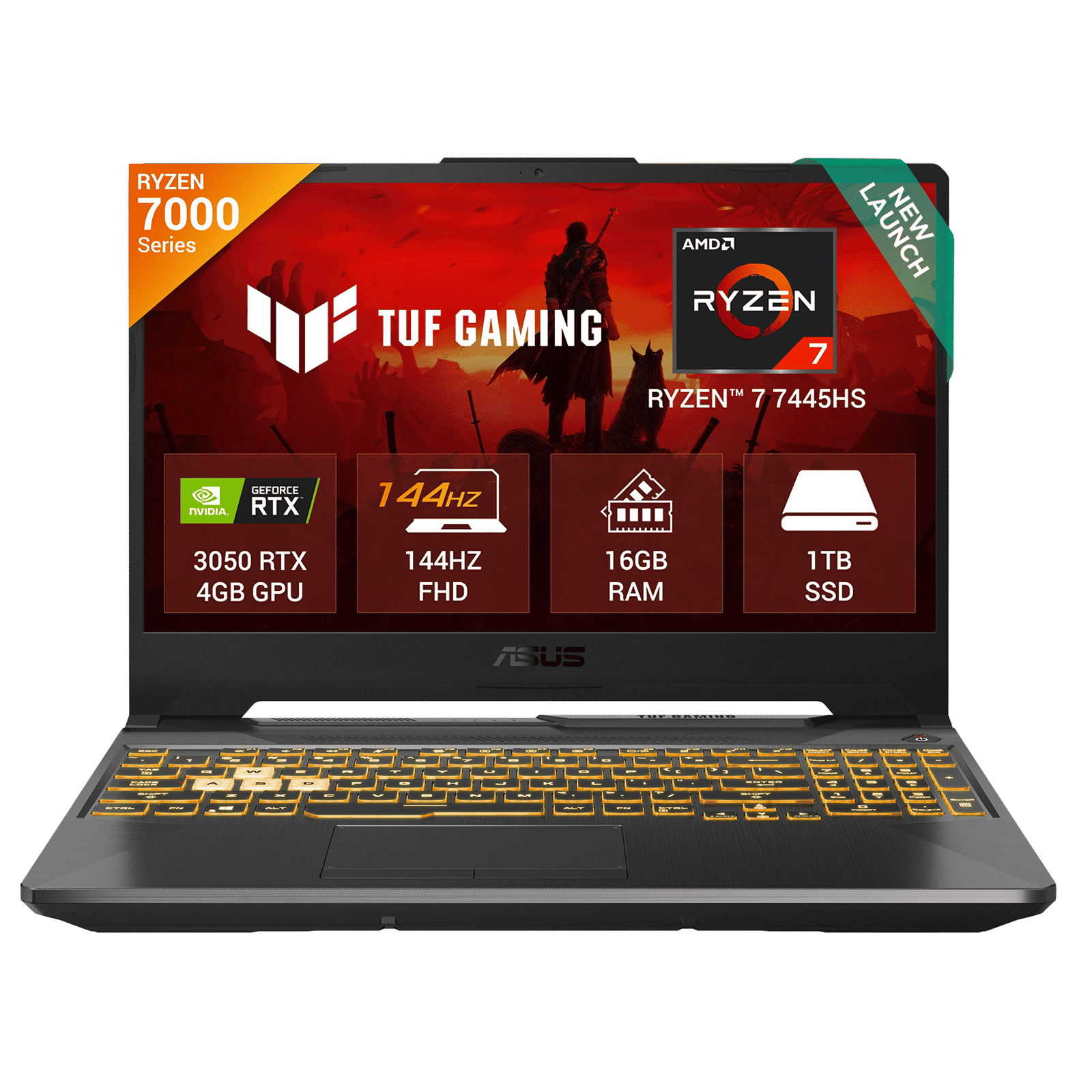 ASUS TUF A15 FA506NCG-HN251WS AMD Ryzen 7 Gaming Laptop (16GB, 1TB SSD, Windows 11 Home, 4GB Graphics, 15.6 inch 144 Hz Full IPS HD Display, NVIDIA GeForce RTX 3050, MS Office Home 2024, Graphite Black, 2.30 KG)_1