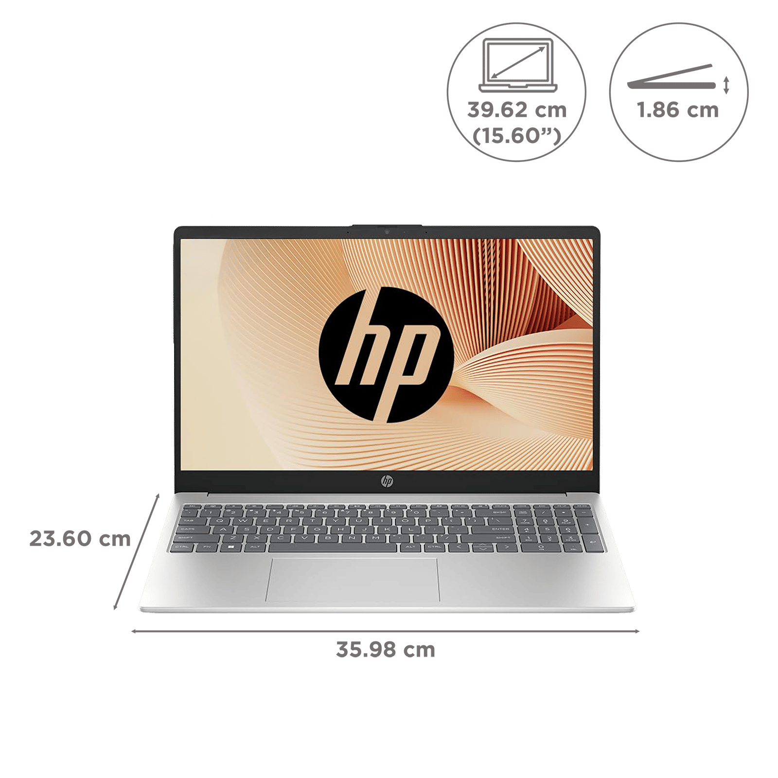 HP 15-fd0623TU Intel Core i3 13th Gen Laptop (8GB, 512GB SSD, Windows 11 Home, 15.6 inch Full HD IPS Display, Natural Silver, 1.59 KG)_2