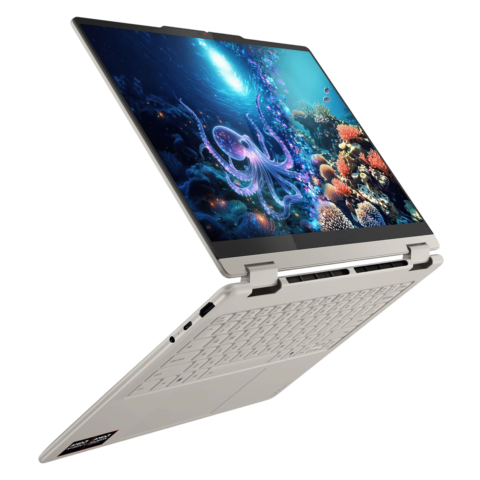 Lenovo Yoga 7 14AKP10 AMD Ryzen AI 7 350 Touchscreen 2-in-1 Laptop (32GB, 1TB SSD, Windows 11 Home, 14 inch WUXGA OLED Display, MS Office Home 2024, Seashell, 1.38 KG)_14