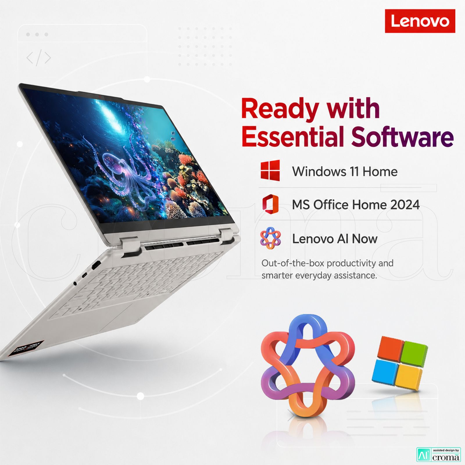 Lenovo Yoga 7 14AKP10 AMD Ryzen AI 7 350 Touchscreen 2-in-1 Laptop (32GB, 1TB SSD, Windows 11 Home, 14 inch WUXGA OLED Display, MS Office Home 2024, Seashell, 1.38 KG) Lenovo Yoga 7 14AKP10 AMD Ryzen AI 7 350 Touchscreen 2-in-1 Laptop (32GB, 1TB SSD, Windows 11 Home, 14 inch WUXGA OLED Display, MS Office Home 2024, Seashell, 1.38 KG)_6