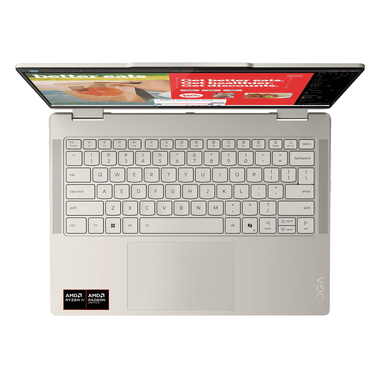 Lenovo Yoga 7 14AKP10 AMD Ryzen AI 7 350 Touchscreen 2-in-1 Laptop (32GB, 1TB SSD, Windows 11 Home, 14 inch WUXGA OLED Display, MS Office Home 2024, Seashell, 1.38 KG)_6