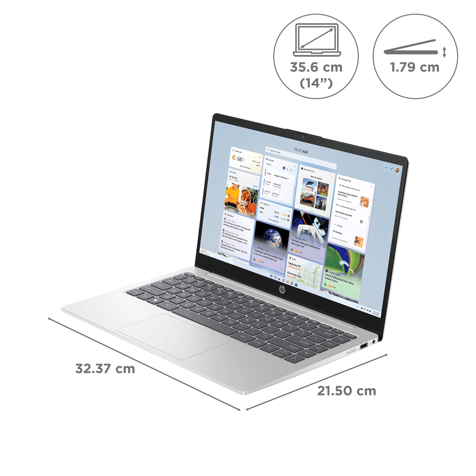 HP 14-gr0006TU Intel Core 5 13th Gen Thin & Light Laptop (16GB, 512GB SSD, Windows 11 Home, 14 inch Full HD IPS Display, MS Office 2024, Natural Silver, 1.41 KG) HP 14-gr0006TU Intel Core 5 13th Gen Thin & Light Laptop (16GB, 512GB SSD, Windows 11 Home, 14 inch Full HD IPS Display, MS Office 2024, Natural Silver, 1.41 KG)_8