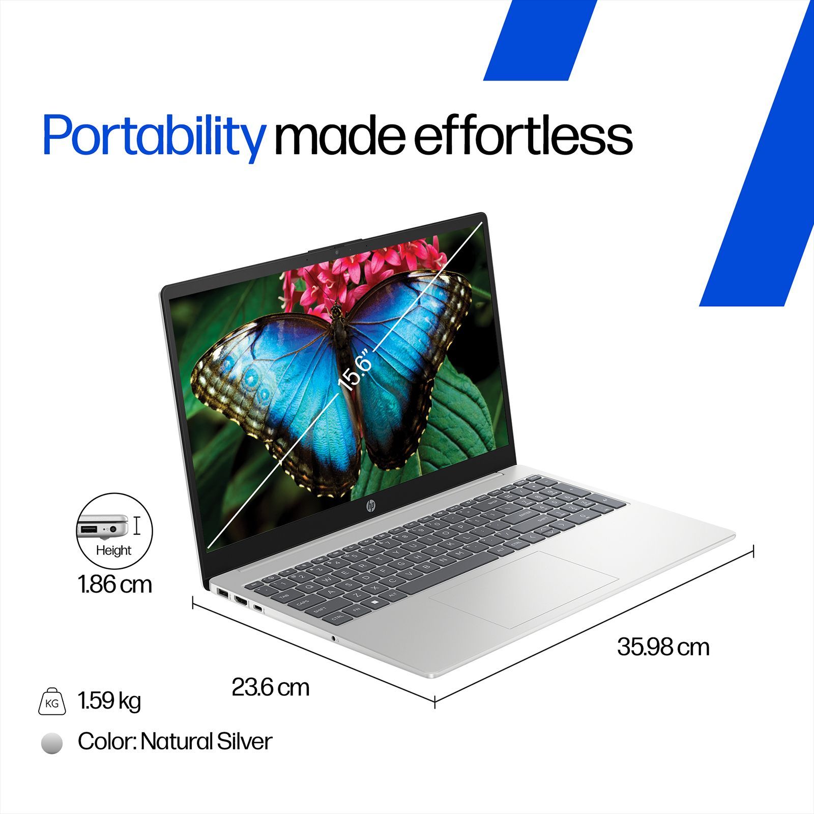 HP 15-fd0886TU Intel Core 3 100U Laptop (24GB RAM, 512GB SSD ROM, Windows 11 Home, 15.6 inch Full HD Display, Natural Silver, 1.59 KG) HP 15-fd0886TU Intel Core 3 100U Laptop (24GB RAM, 512GB SSD ROM, Windows 11 Home, 15.6 inch Full HD Display, Natural Silver, 1.59 KG)_6