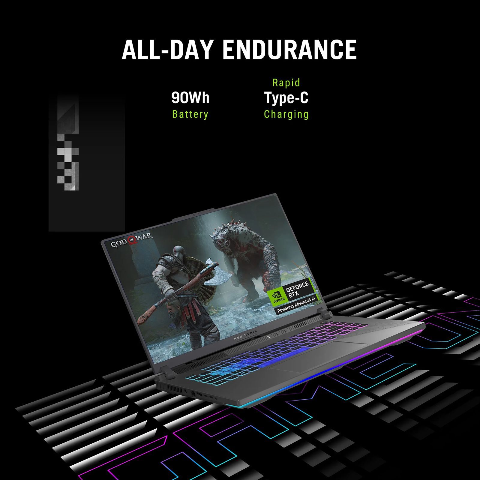 ASUS ROG Strix G16 AMD Ryzen 9 Gaming Laptop (16GB, 1TB SSD, Windows 11 Home, 16 inch 165 Hz WUXGA IPS Display, NVIDIA GeForce RTX 5050, MS Office Home 2024, Eclipse Gray, 2.5 KG)_2