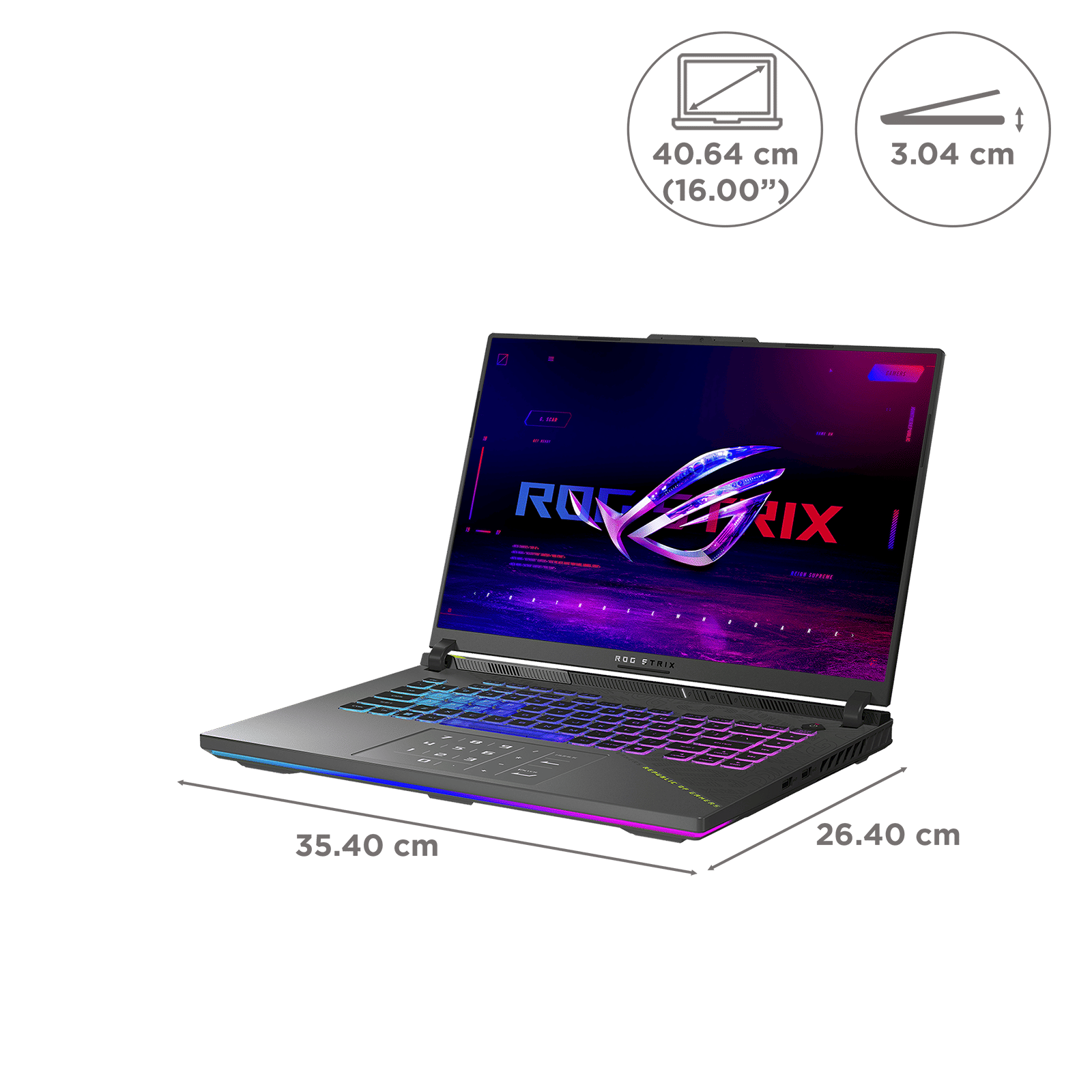 ASUS ROG Strix G16 AMD Ryzen 9 Gaming Laptop (16GB, 1TB SSD, Windows 11 Home, 16 inch 165 Hz WUXGA IPS Display, NVIDIA GeForce RTX 5050, MS Office Home 2024, Eclipse Gray, 2.5 KG)_10