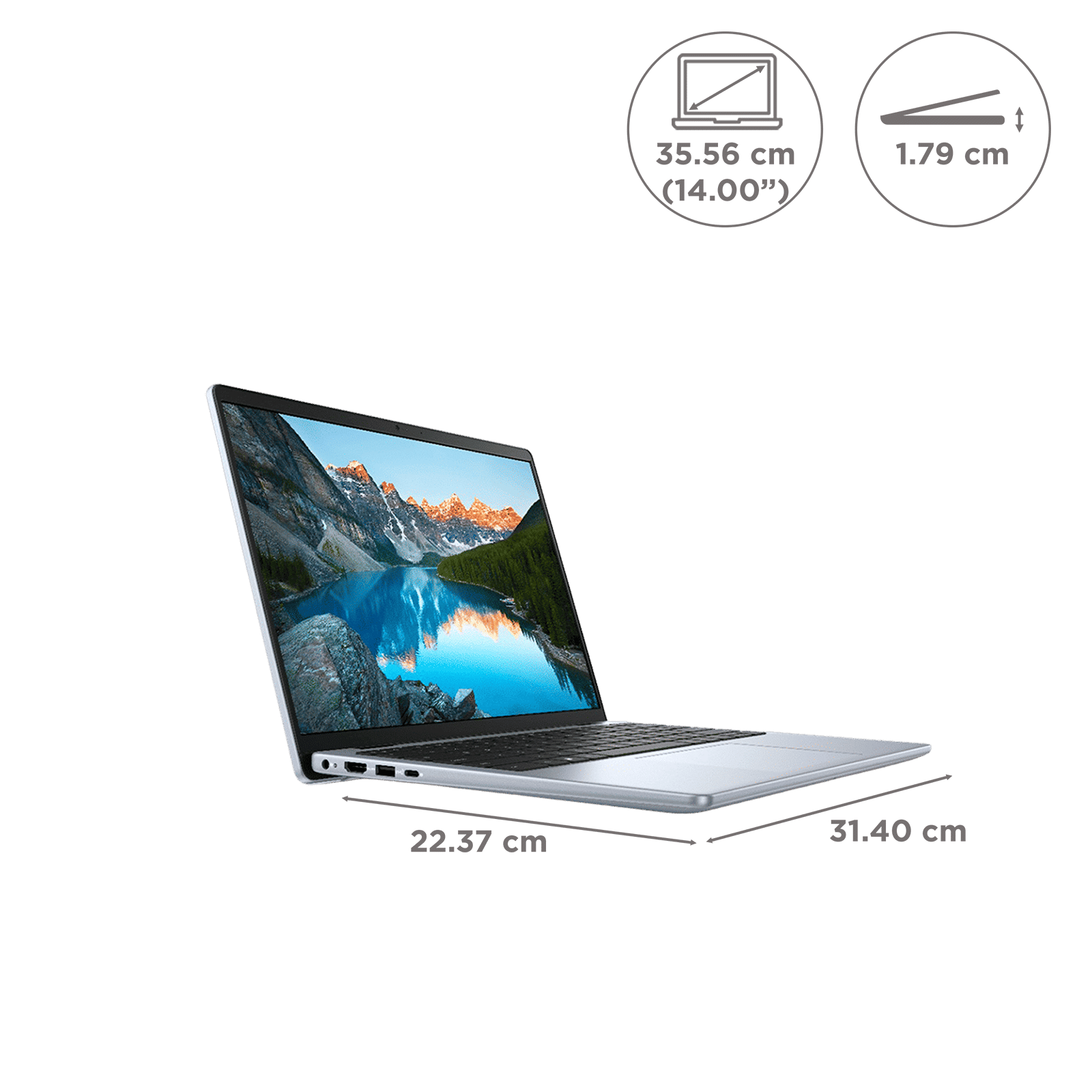 DELL Inspiron 5441 Qualcomm Snapdragon X Notebook Laptop (16GB, 512GB SSD, Windows 11 Home, 14 inch Full HD Plus IPS Display, MS Office 2021, Titan Grey, 1.53 KG)_2