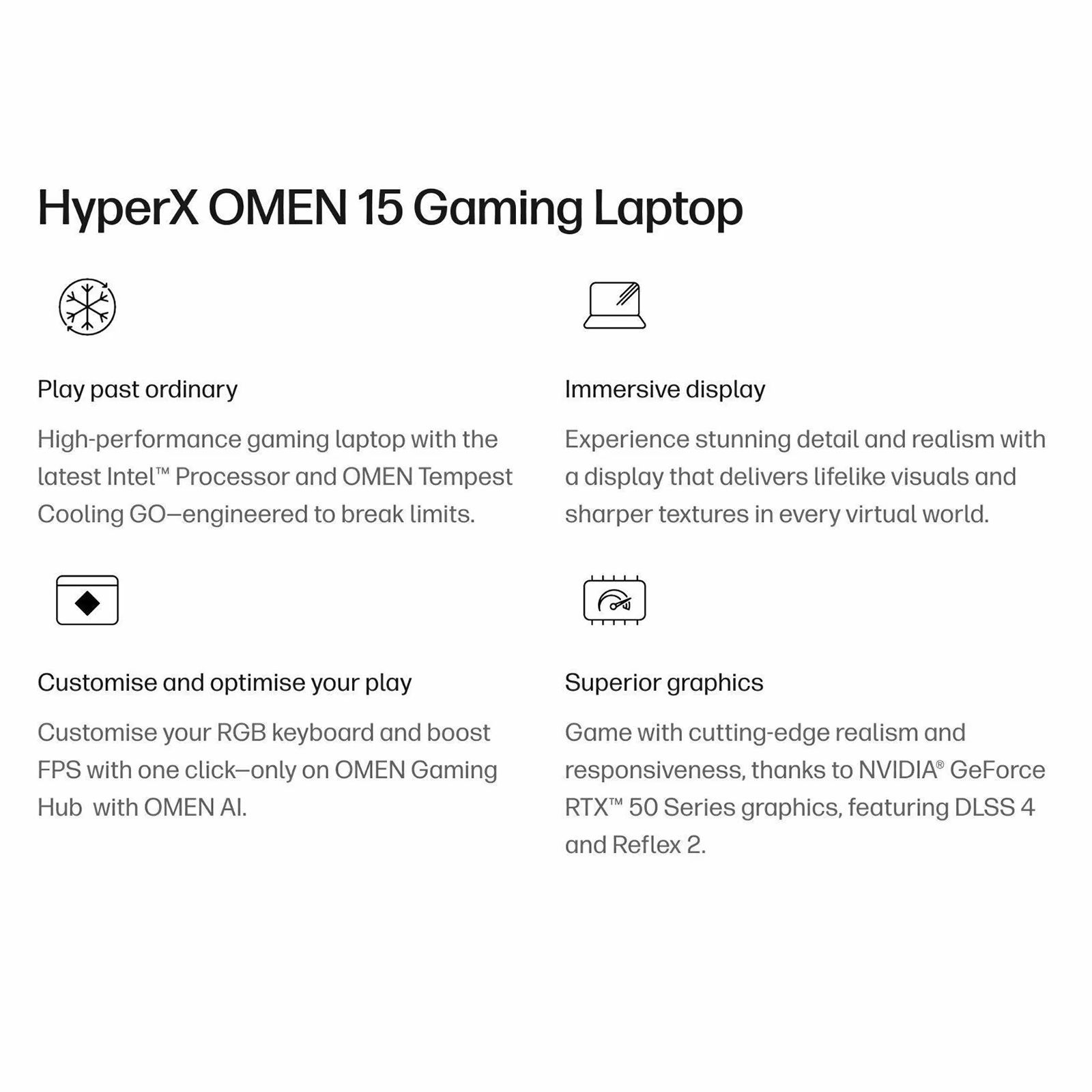 HP HyperX OMEN 15-ga0005TX Intel Core i7 14th Gen Gaming Laptop (24GB, 1TB SSD, Windows 11 Home, 8GB Graphics, 15 inch 180 Hz WQXGA IPS Display, NVIDIA GeForce RTX 5060, MS Office Home 2024, Shadow Black, 2.21 KG) HP HyperX OMEN 15-ga0005TX Intel Core i7 14th Gen Gaming Laptop (24GB, 1TB SSD, Windows 11 Home, 8GB Graphics, 15 inch 180 Hz WQXGA IPS Display, NVIDIA GeForce RTX 5060, MS Office Home 2024, Shadow Black, 2.21 KG)_3