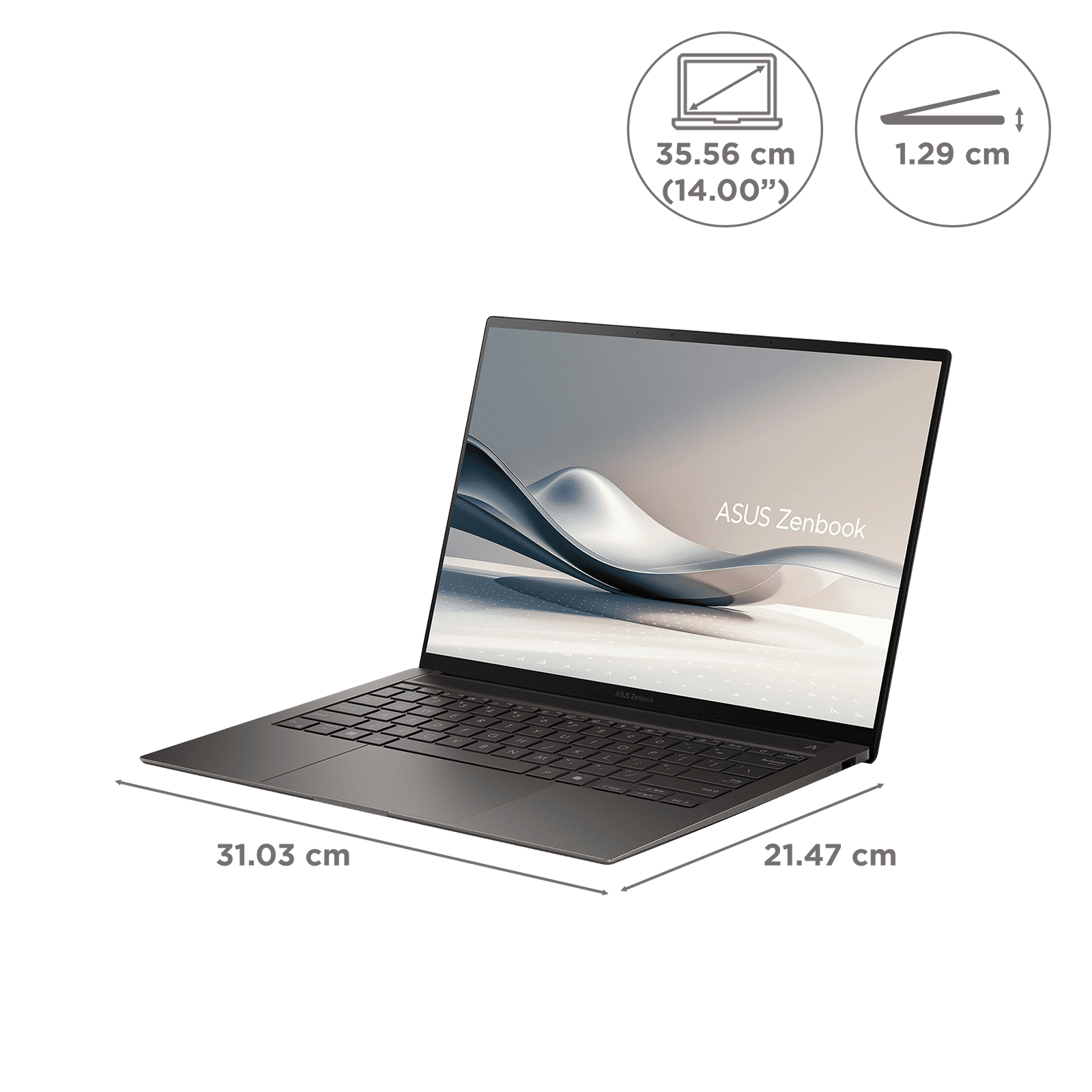 ASUS Zenbook S14 Intel Core Ultra 5 226V Touchscreen Thin & Light Laptop (16GB, 1TB SSD, Windows 11 Home, 14 inch 3K OLED Display, MS Office Home 2024, Zumaia Gray, 1.2 KG) ASUS Zenbook S14 Intel Core Ultra 5 226V Touchscreen Thin & Light Laptop (16GB, 1TB SSD, Windows 11 Home, 14 inch 3K OLED Display, MS Office Home 2024, Zumaia Gray, 1.2 KG)_8