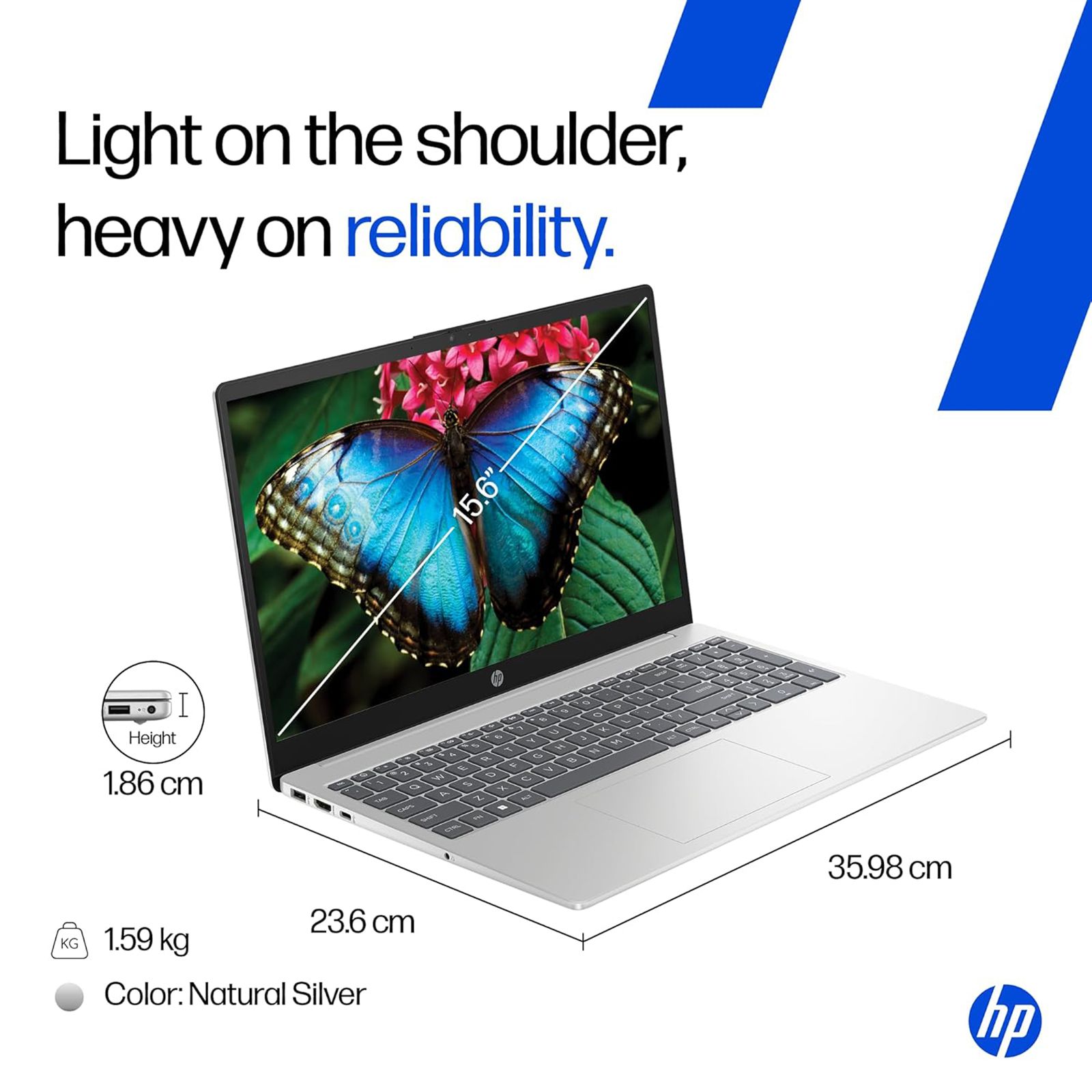 HP 15-hr0124TU Intel Core 5 120U Thin & Light Laptop (24GB, 512GB SSD, Windows 11 Home, 15.6 inch Full HD IPS Display, MS Office 2024, Natural Silver, 1.59 KG)_12