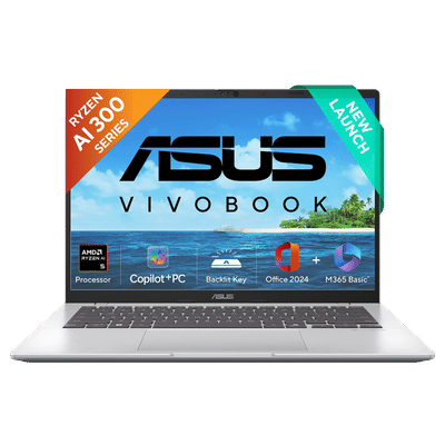 ASUS Vivobook 14 M1407KA-LY131WS AMD
                          Ryzen AI 5 Thin and Light Laptop (16GB, 512GB
                          SSD, Windows 11 Home, 14 inch Full HD Plus IPS
                          Display, MS Office Home 2024, Cool Silver,
                          1.46 KG)