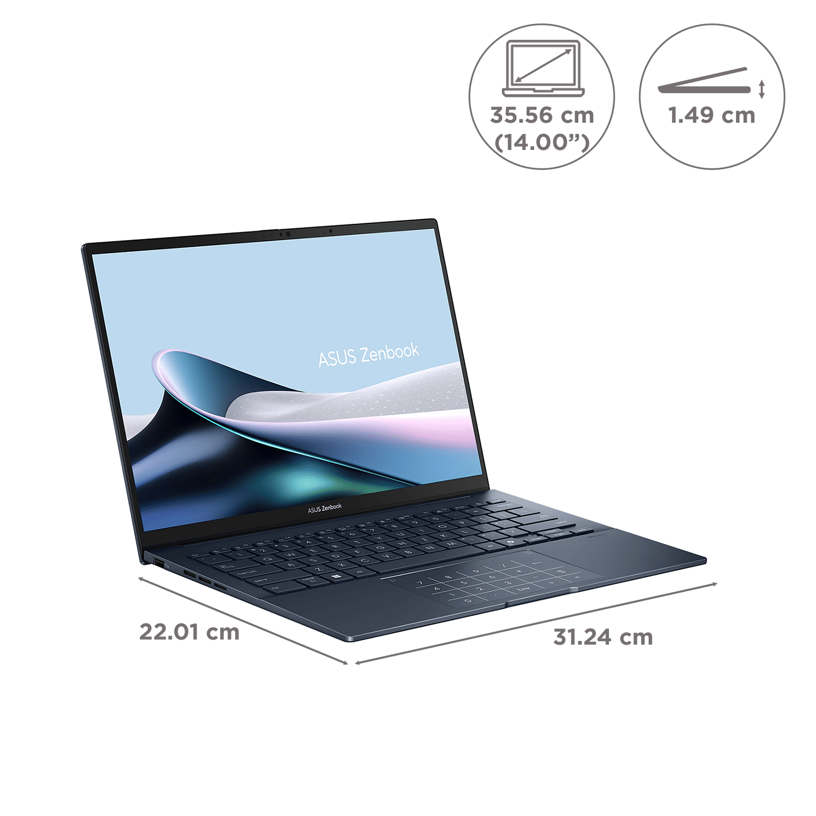 Asus Zenbook 14 Intel Core Ultra 5 225H Touchscreen Thin & Light Laptop (16GB, 1TB SSD, Windows 11 Home, 14 inch Full HD+ OLED Display, MS Office Home 2024, Ponder Blue, 1.28 KG) Asus Zenbook 14 Intel Core Ultra 5 225H Touchscreen Thin & Light Laptop (16GB, 1TB SSD, Windows 11 Home, 14 inch Full HD+ OLED Display, MS Office Home 2024, Ponder Blue, 1.28 KG)_2