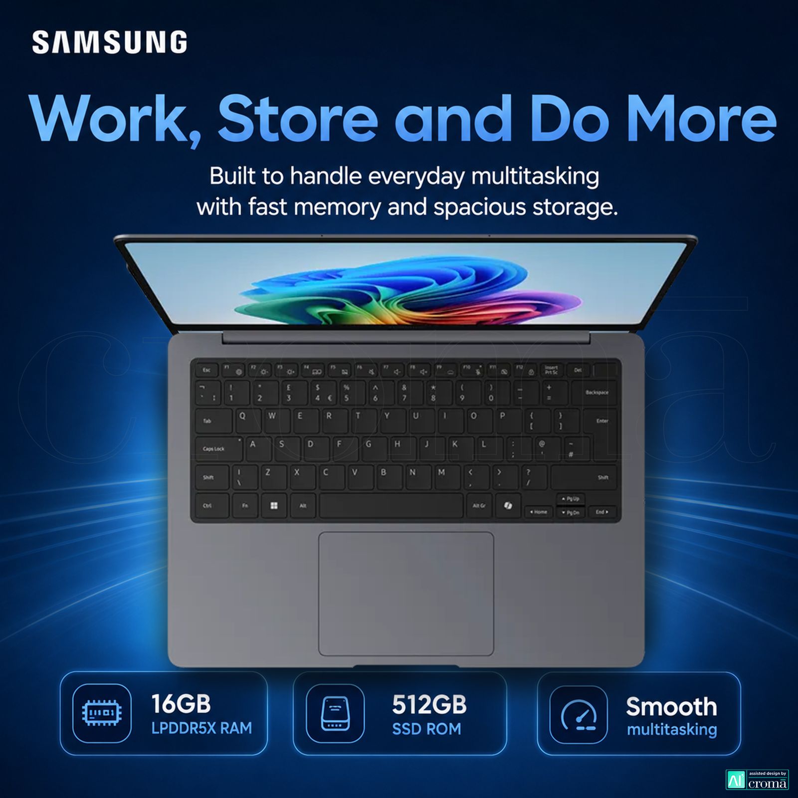 SAMSUNG Galaxy Book6 Intel Core Ultra 5 Thin & Light Laptop (16GB, 512GB SSD, Windows 11 Home, 14 inch WUXGA IPS Display, MS Office Home & Student 2024, Gray, 1.43 KG)_4