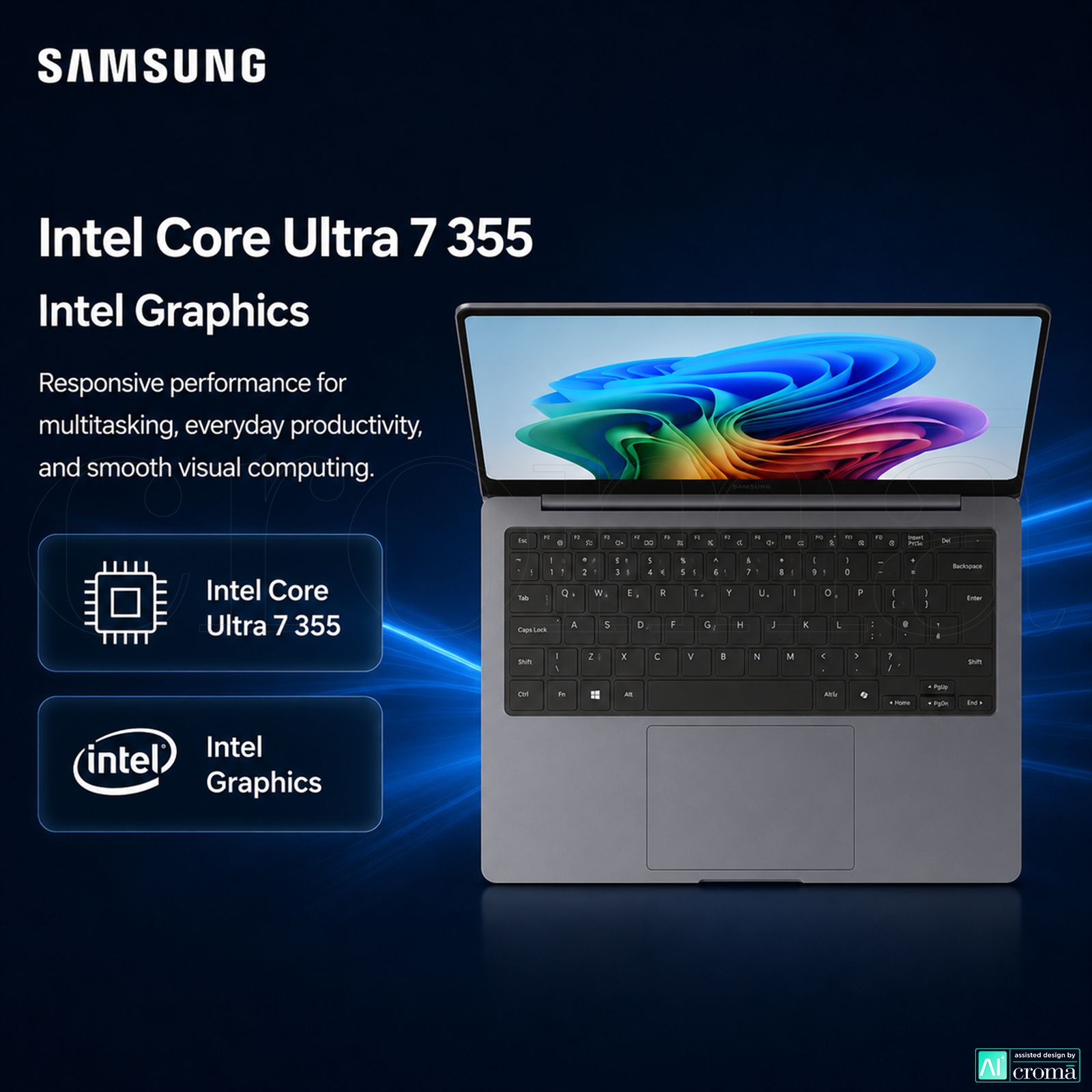 SAMSUNG Galaxy Book6 Intel Core Ultra 7 Laptop (16GB, 1TB SSD, Windows 11 Home, 14 inch LCD Display, MS Office Home & Student 2024, Gray, 1.45 KG)_4
