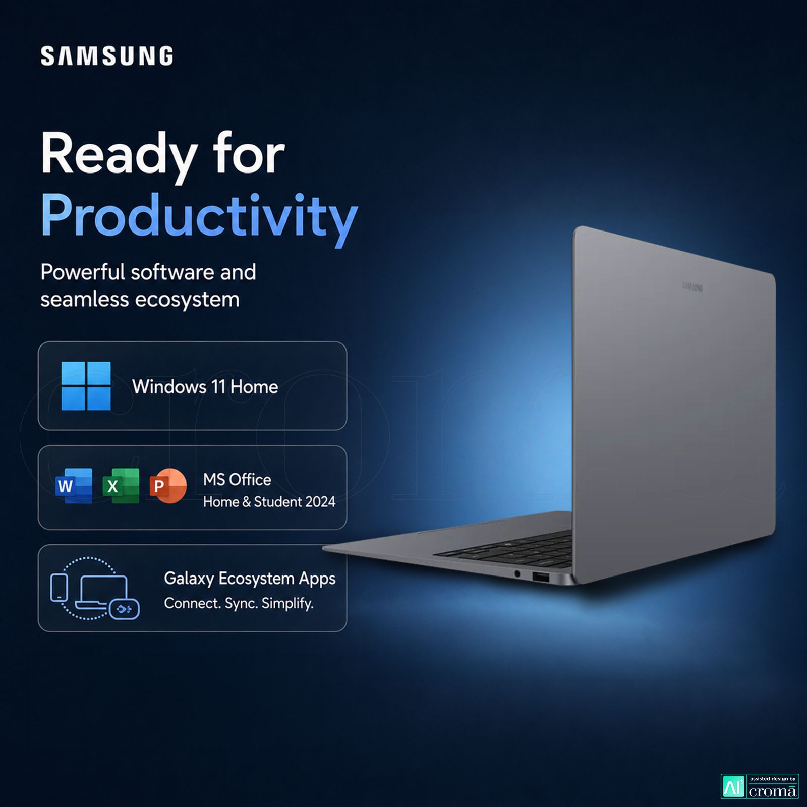 SAMSUNG Galaxy Book6 Intel Core Ultra 7 Touchscreen Laptop (16GB, 512GB SSD, Windows 11 Home, 16 inch LCD Display, MS Office Home & Student 2024, Gray, 1.8 KG) SAMSUNG Galaxy Book6 Intel Core Ultra 7 Touchscreen Laptop (16GB, 512GB SSD, Windows 11 Home, 16 inch LCD Display, MS Office Home & Student 2024, Gray, 1.8 KG)_3