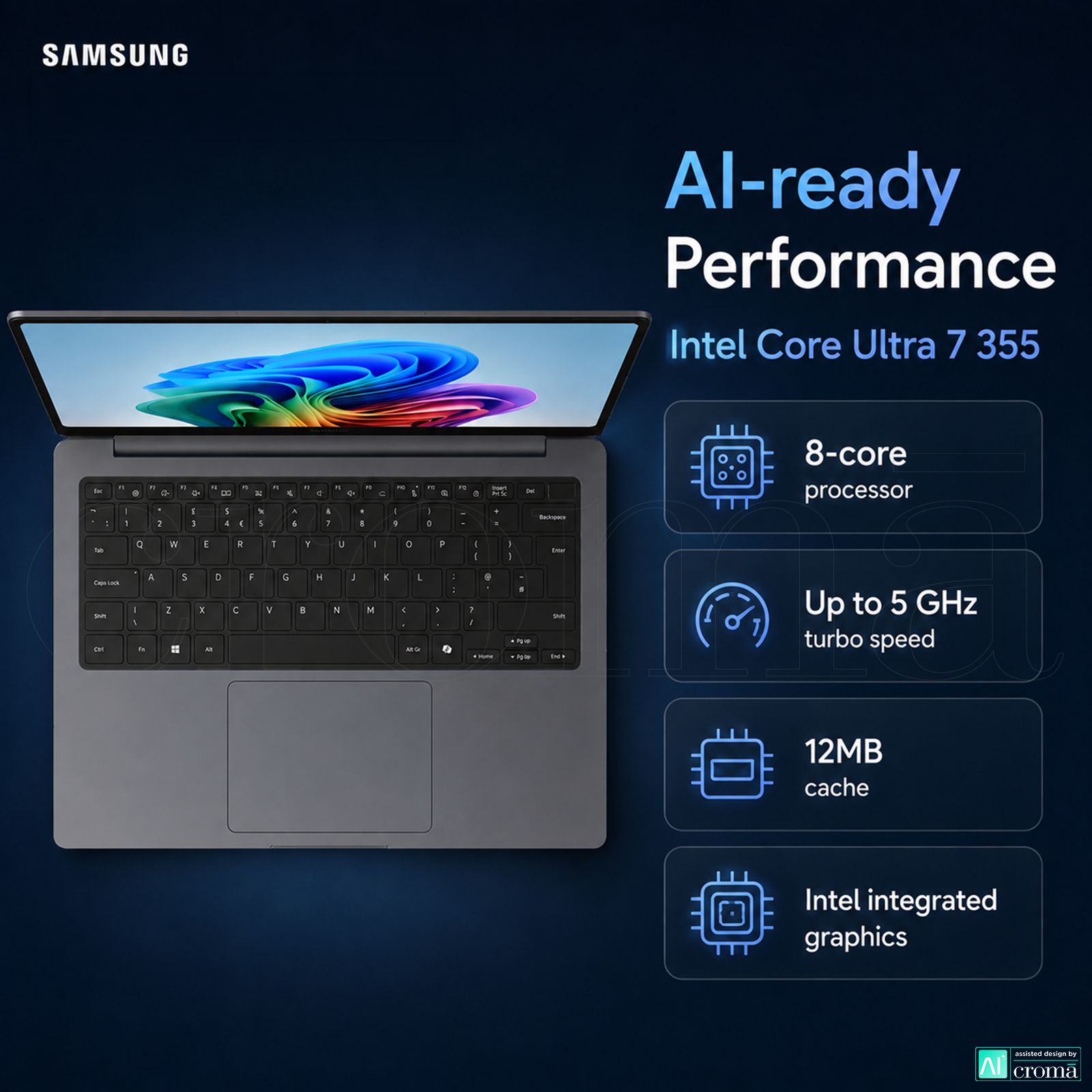 SAMSUNG Galaxy Book6 Intel Core Ultra 7 Touchscreen Laptop (16GB, 512GB SSD, Windows 11 Home, 16 inch LCD Display, MS Office Home & Student 2024, Gray, 1.8 KG) SAMSUNG Galaxy Book6 Intel Core Ultra 7 Touchscreen Laptop (16GB, 512GB SSD, Windows 11 Home, 16 inch LCD Display, MS Office Home & Student 2024, Gray, 1.8 KG)_4
