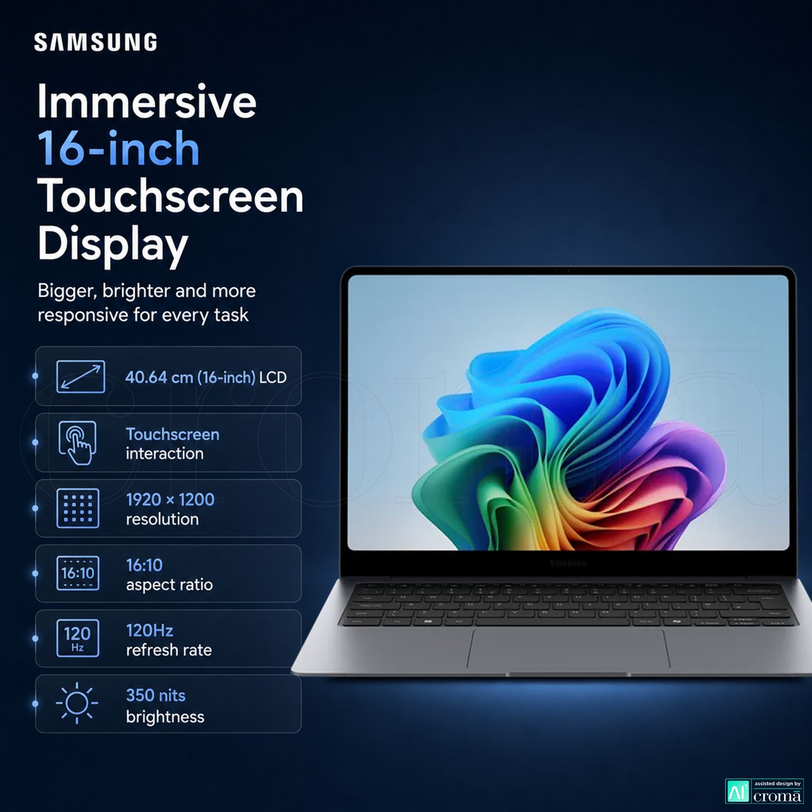 SAMSUNG Galaxy Book6 Intel Core Ultra 7 Touchscreen Laptop (16GB, 512GB SSD, Windows 11 Home, 16 inch LCD Display, MS Office Home & Student 2024, Gray, 1.8 KG) SAMSUNG Galaxy Book6 Intel Core Ultra 7 Touchscreen Laptop (16GB, 512GB SSD, Windows 11 Home, 16 inch LCD Display, MS Office Home & Student 2024, Gray, 1.8 KG)_5