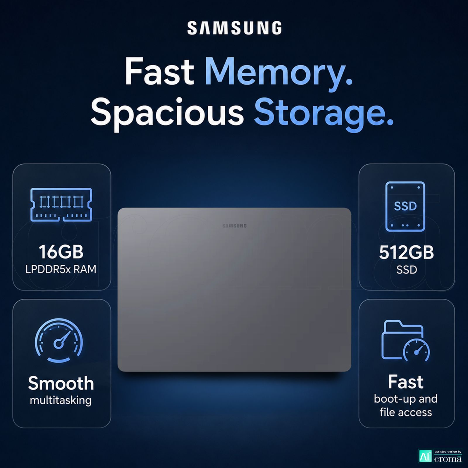 SAMSUNG Galaxy Book6 Intel Core Ultra 7 Touchscreen Laptop (16GB, 512GB SSD, Windows 11 Home, 16 inch LCD Display, MS Office Home & Student 2024, Gray, 1.8 KG) SAMSUNG Galaxy Book6 Intel Core Ultra 7 Touchscreen Laptop (16GB, 512GB SSD, Windows 11 Home, 16 inch LCD Display, MS Office Home & Student 2024, Gray, 1.8 KG)_6