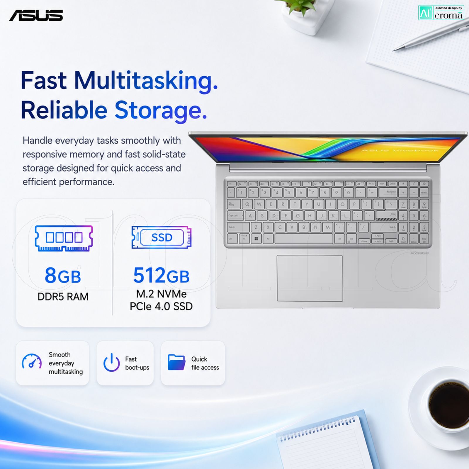 ASUS Vivobook 15 Intel Core 3 Laptop (8GB, 512GB SSD, Windows 11 Home, 15.6 inch FHD IPS Display, MS Office Home 2024, Cool Silver, 1.7 KG) ASUS Vivobook 15 Intel Core 3 Laptop (8GB, 512GB SSD, Windows 11 Home, 15.6 inch FHD IPS Display, MS Office Home 2024, Cool Silver, 1.7 KG)_3