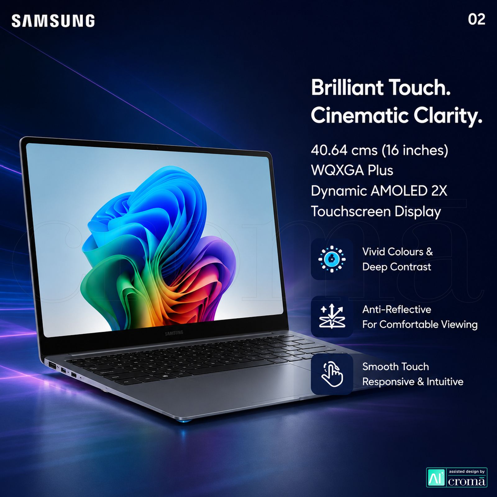 SAMSUNG Galaxy Book6 Pro Intel Core Ultra 5 Touchscreen Thin & Light Laptop (32GB, 512GB SSD, Windows 11 Home, 16 inch WQXGA Plus Dynamic AMOLED 2x Display, MS Office Home & Student 2024, Gray, 1.59 KG) SAMSUNG Galaxy Book6 Pro Intel Core Ultra 5 Touchscreen Thin & Light Laptop (32GB, 512GB SSD, Windows 11 Home, 16 inch WQXGA Plus Dynamic AMOLED 2x Display, MS Office Home & Student 2024, Gray, 1.59 KG)_3