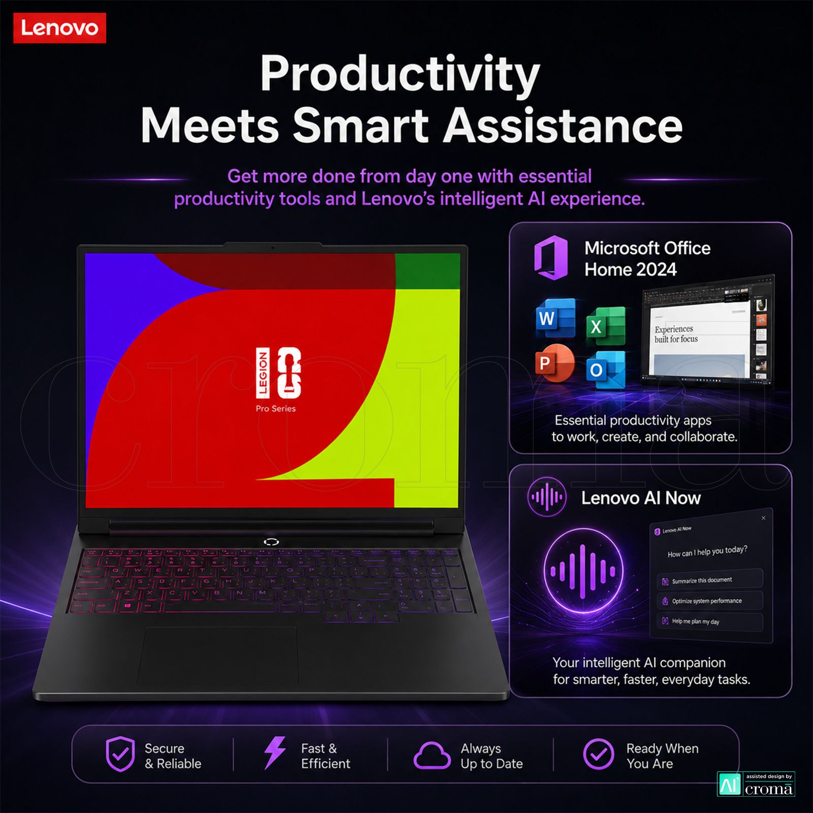 Lenovo Legion Pro 7 16IAX10H Intel Core Ultra 9 Gaming Laptop (32GB, 1TB SSD, Windows 11 Home, 12GB Graphics, 16 Inch 240 Hz WQXGA IPS Display, NVIDIA GeForce RTX 5070, MS Office Home 2024, Eclipse Black, 2.57 KG) Lenovo Legion Pro 7 16IAX10H Intel Core Ultra 9 Gaming Laptop (32GB, 1TB SSD, Windows 11 Home, 12GB Graphics, 16 Inch 240 Hz WQXGA IPS Display, NVIDIA GeForce RTX 5070, MS Office Home 2024, Eclipse Black, 2.57 KG)_6