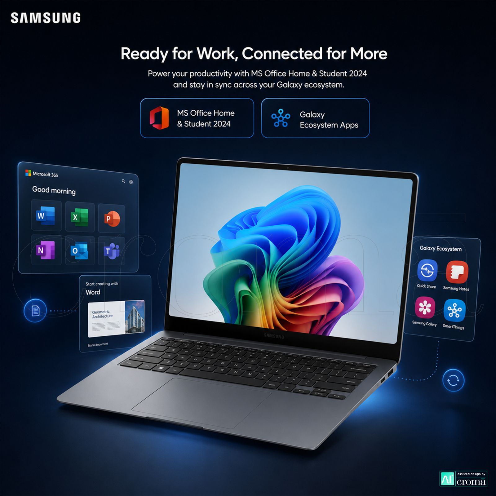 SAMSUNG Galaxy Book6 Pro Intel Core Ultra X7 Touchscreen Thin & Light Laptop (32GB, 1TB SSD, Windows 11 Home, 16 inch WQXGA Plus Dynamic AMOLED 2x Display, MS Office Home & Student 2024, Gray, 1.59 KG) SAMSUNG Galaxy Book6 Pro Intel Core Ultra X7 Touchscreen Thin & Light Laptop (32GB, 1TB SSD, Windows 11 Home, 16 inch WQXGA Plus Dynamic AMOLED 2x Display, MS Office Home & Student 2024, Gray, 1.59 KG)_6