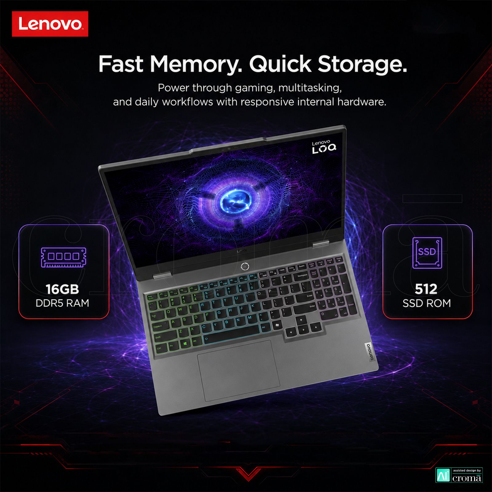 Lenovo LOQ 15IRX9 Intel Core i7 13645HX 13th Gen Gaming Laptop (16GB, 512GB SSD, Windows 11 Home, 6GB Graphics, 15.6 inch 144 Hz Full HD IPS Display, NVIDIA GeForce RTX 4050, MS Office Home 2024, Luna Grey, 2.38 KG) Lenovo LOQ 15IRX9 Intel Core i7 13645HX 13th Gen Gaming Laptop (16GB, 512GB SSD, Windows 11 Home, 6GB Graphics, 15.6 inch 144 Hz Full HD IPS Display, NVIDIA GeForce RTX 4050, MS Office Home 2024, Luna Grey, 2.38 KG)_4