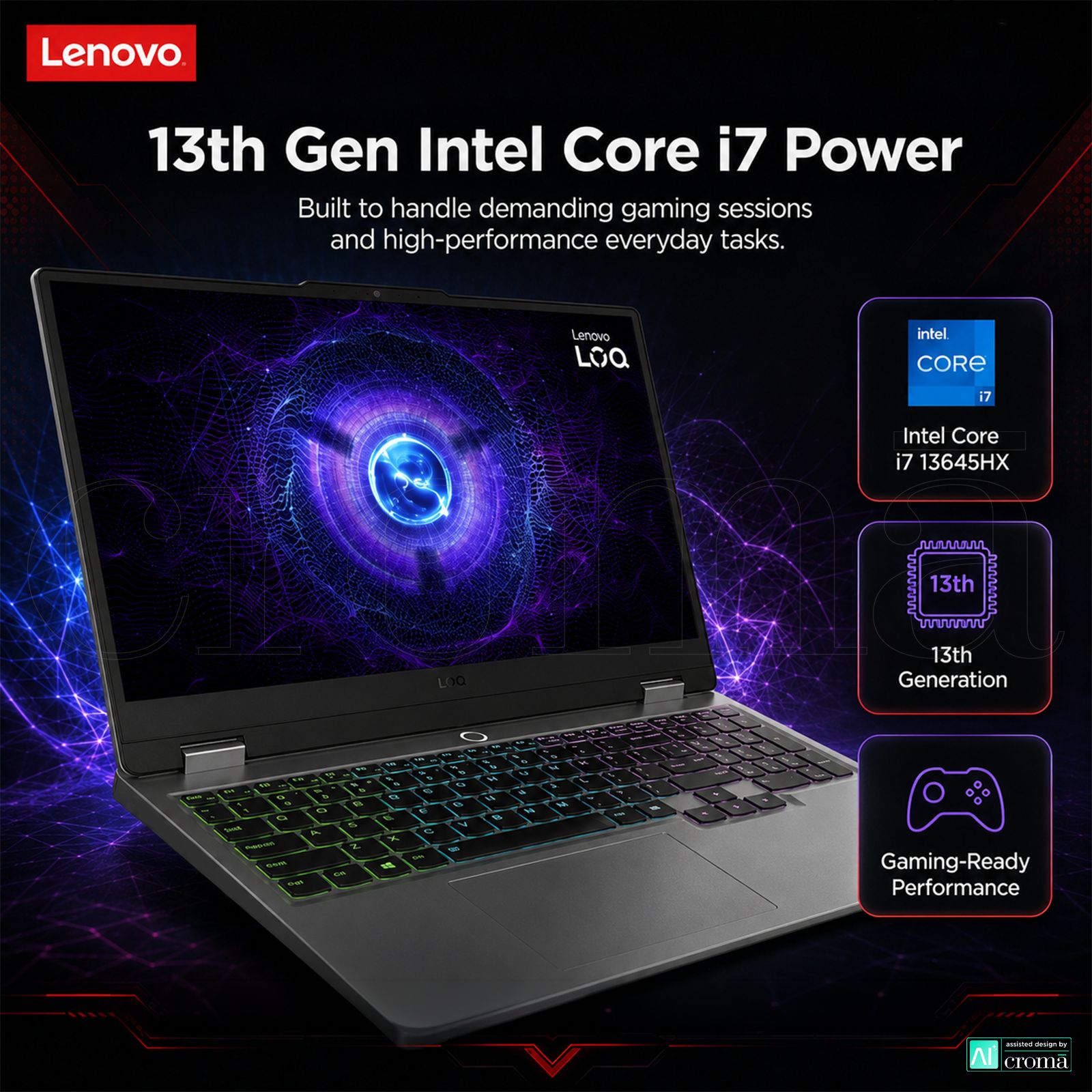 Lenovo LOQ 15IRX9 Intel Core i7 13645HX 13th Gen Gaming Laptop (16GB, 512GB SSD, Windows 11 Home, 6GB Graphics, 15.6 inch 144 Hz Full HD IPS Display, NVIDIA GeForce RTX 4050, MS Office Home 2024, Luna Grey, 2.38 KG) Lenovo LOQ 15IRX9 Intel Core i7 13645HX 13th Gen Gaming Laptop (16GB, 512GB SSD, Windows 11 Home, 6GB Graphics, 15.6 inch 144 Hz Full HD IPS Display, NVIDIA GeForce RTX 4050, MS Office Home 2024, Luna Grey, 2.38 KG)_5