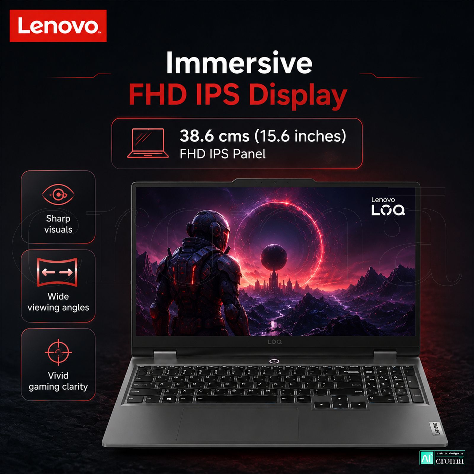 Lenovo LOQ 15IAX9 Intel Core i5 12th Gen Gaming Laptop (16GB, 512GB SSD, Windows 11 Home, 6GB Graphics, 15.6 inch 144 Hz Full HD IPS Display, NVIDIA GefORCE RTX 3050, MS Office Home 2024, Luna Grey, 2.38 KG)_3